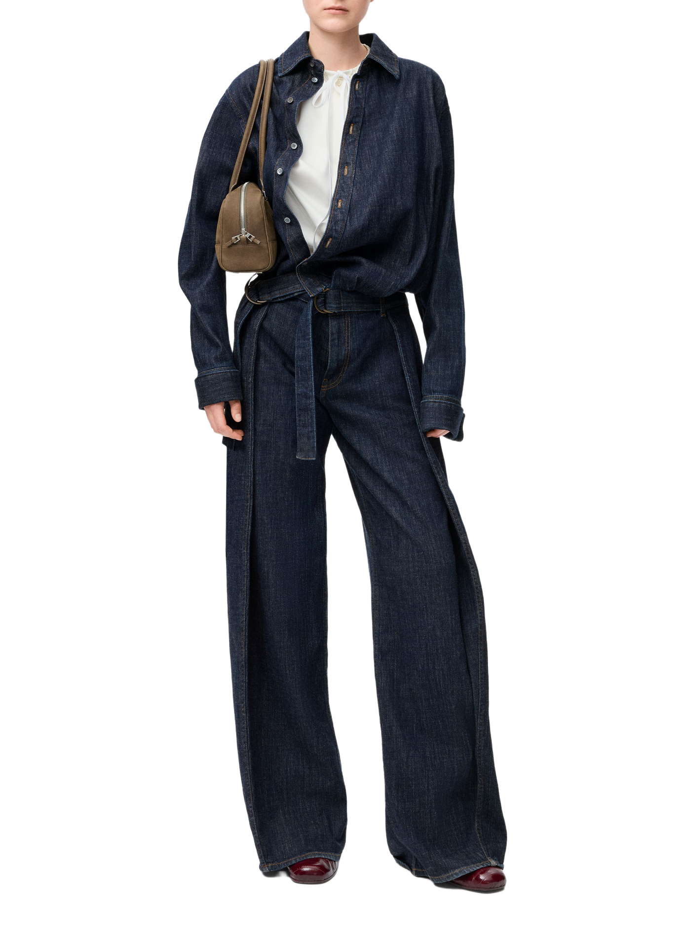 Draped denim shirt LOEWE Blue