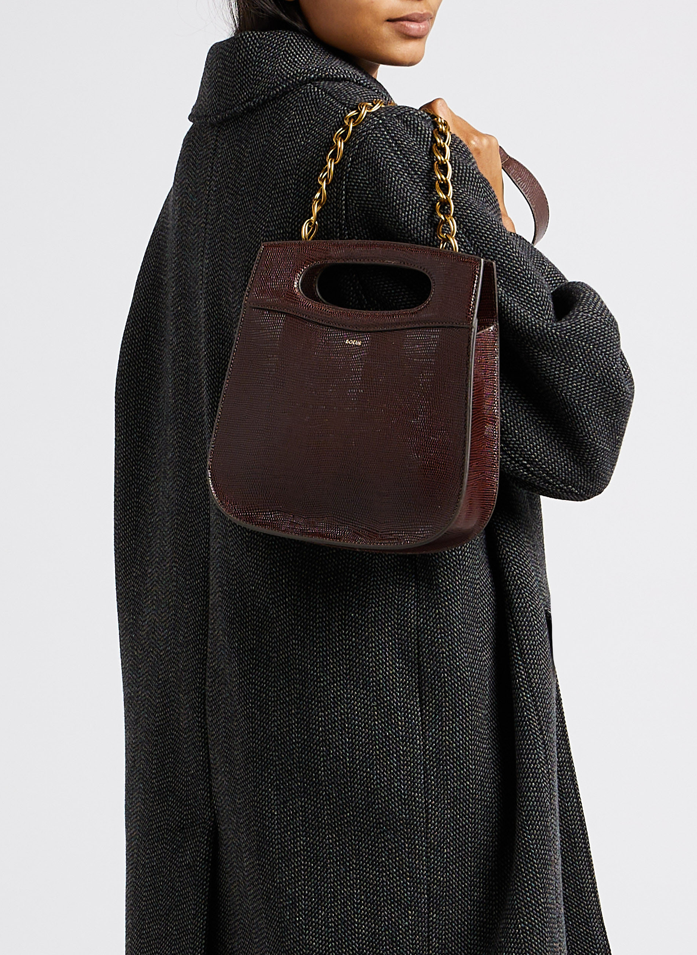 Sac bandoulière en cuir cheri SOEUR Marron