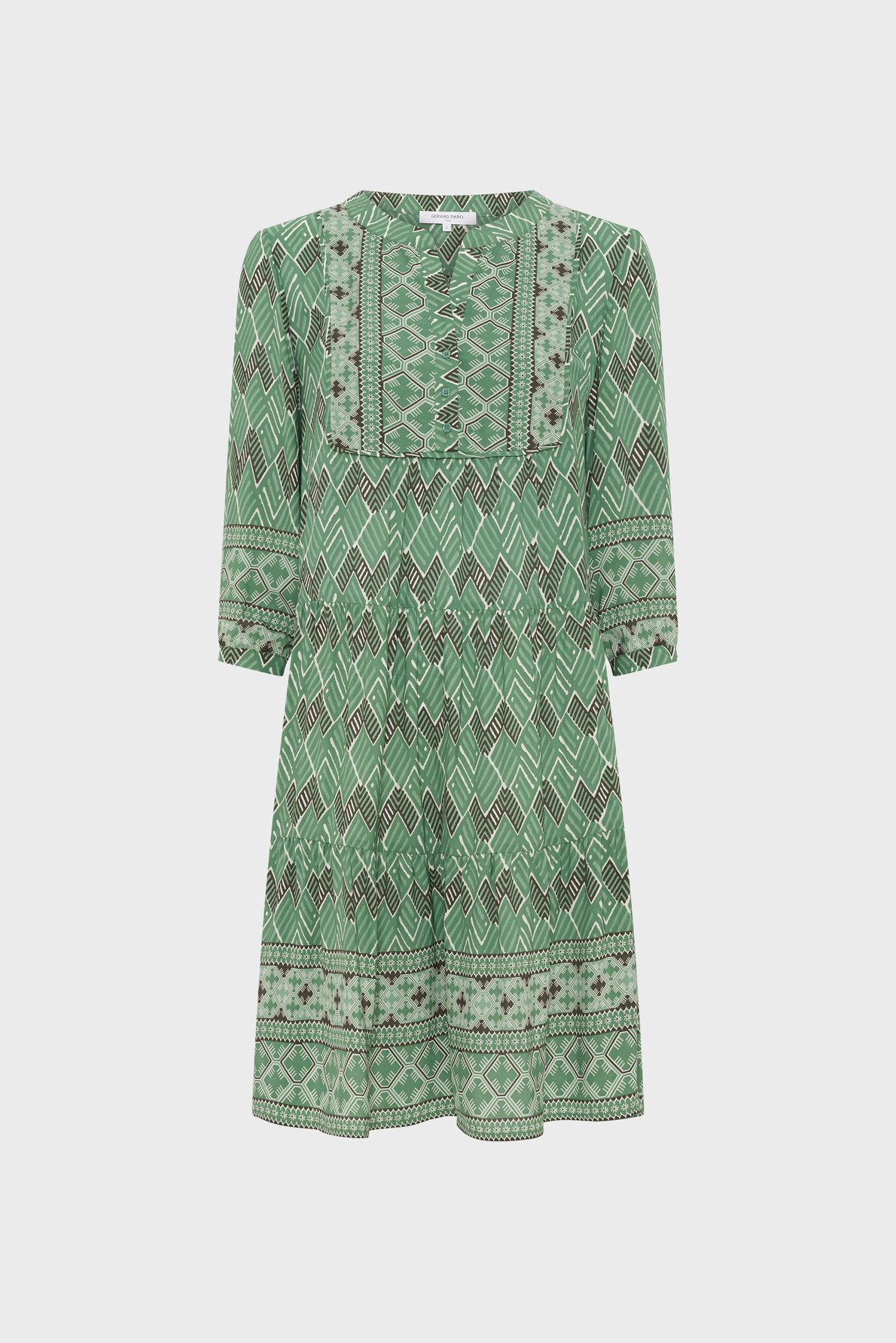 Robe courte imprimé graphique - rim GERARD DAREL Vert