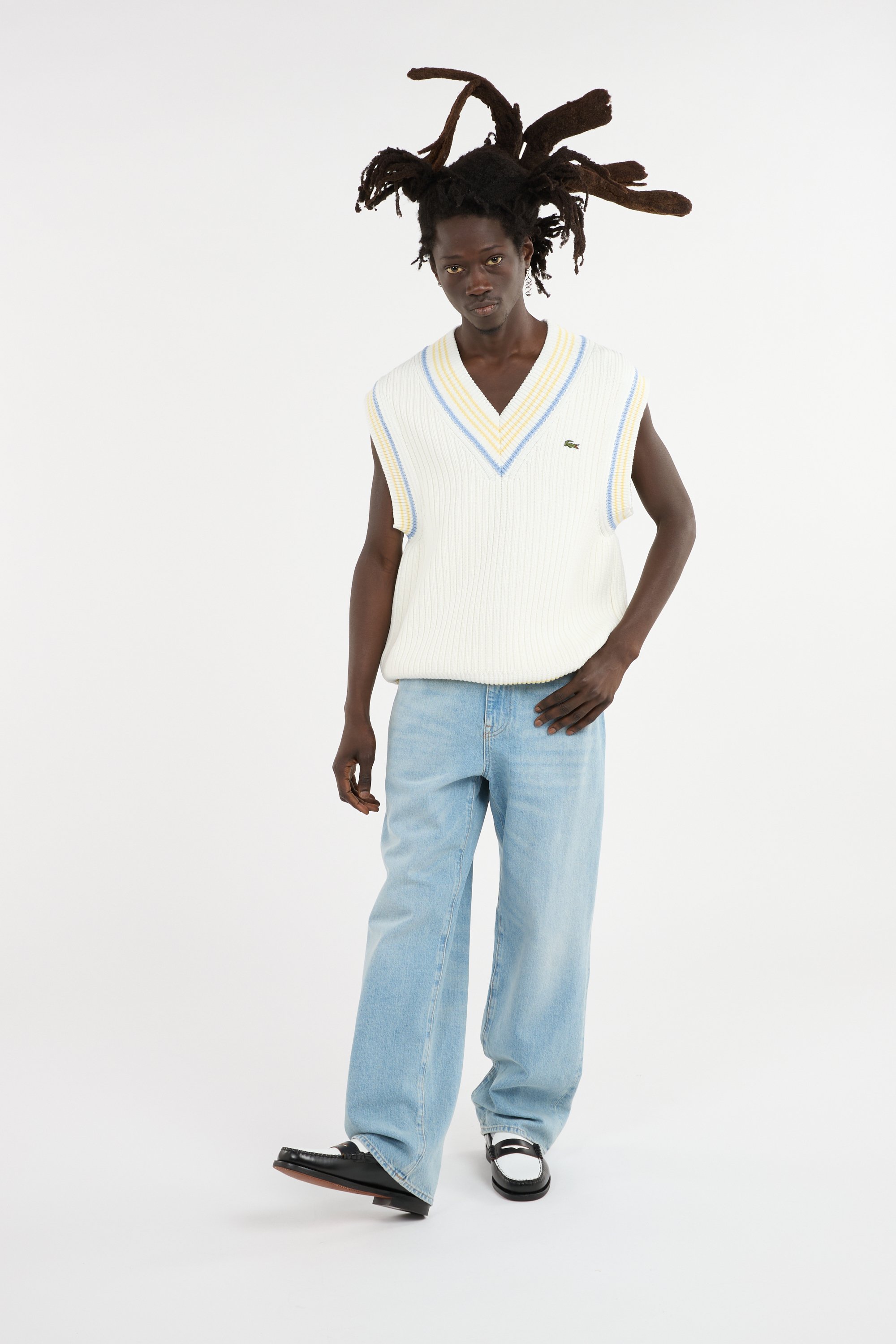 Gilet sweater LACOSTE Beige