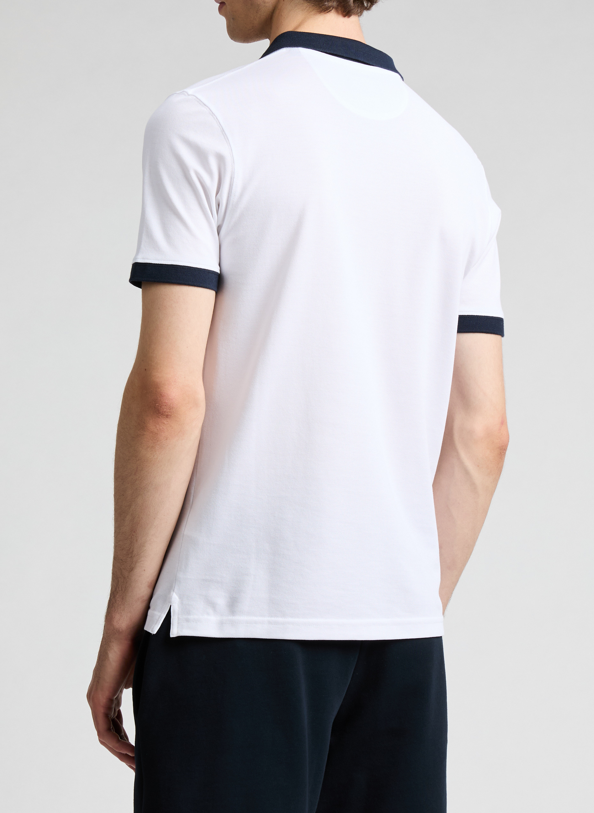 Short sleeve cotton polo shirt EDEN PARK White