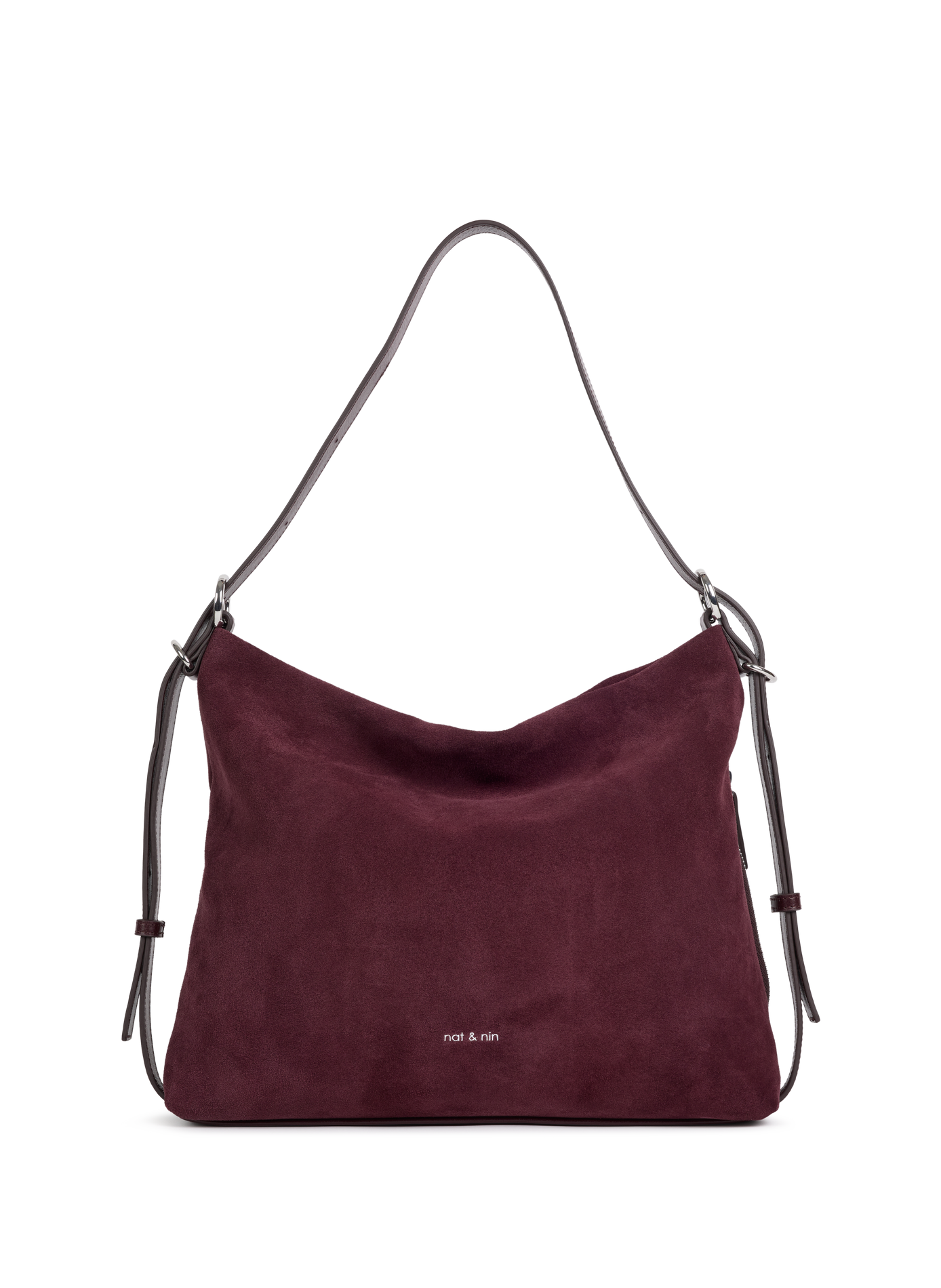 Schultertasche aus Leder NAT & NIN Violett