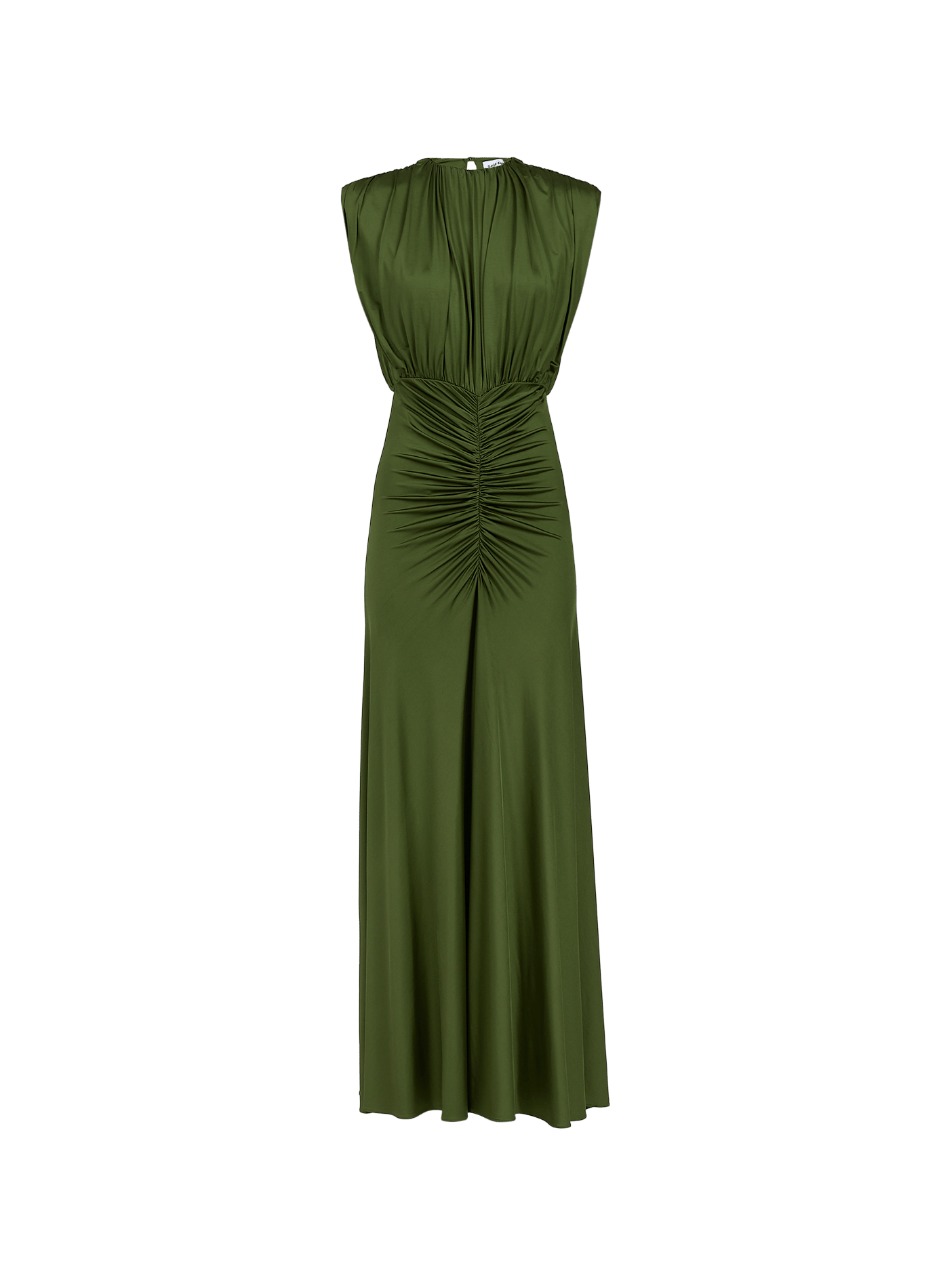 Satin maxi dress SELF PORTRAIT Green