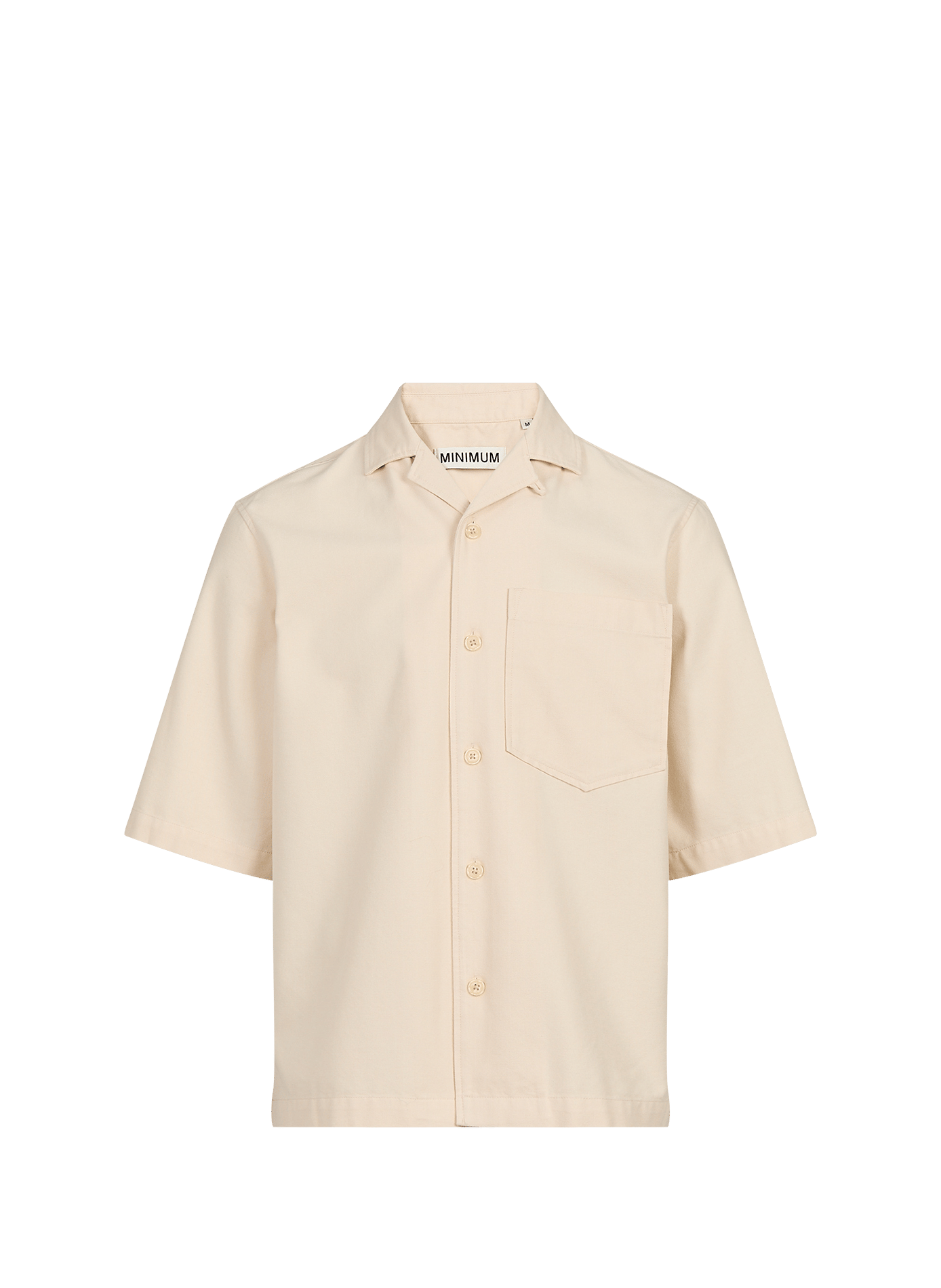 Camisa de manga corta Cody de algodón MINIMUM Beige