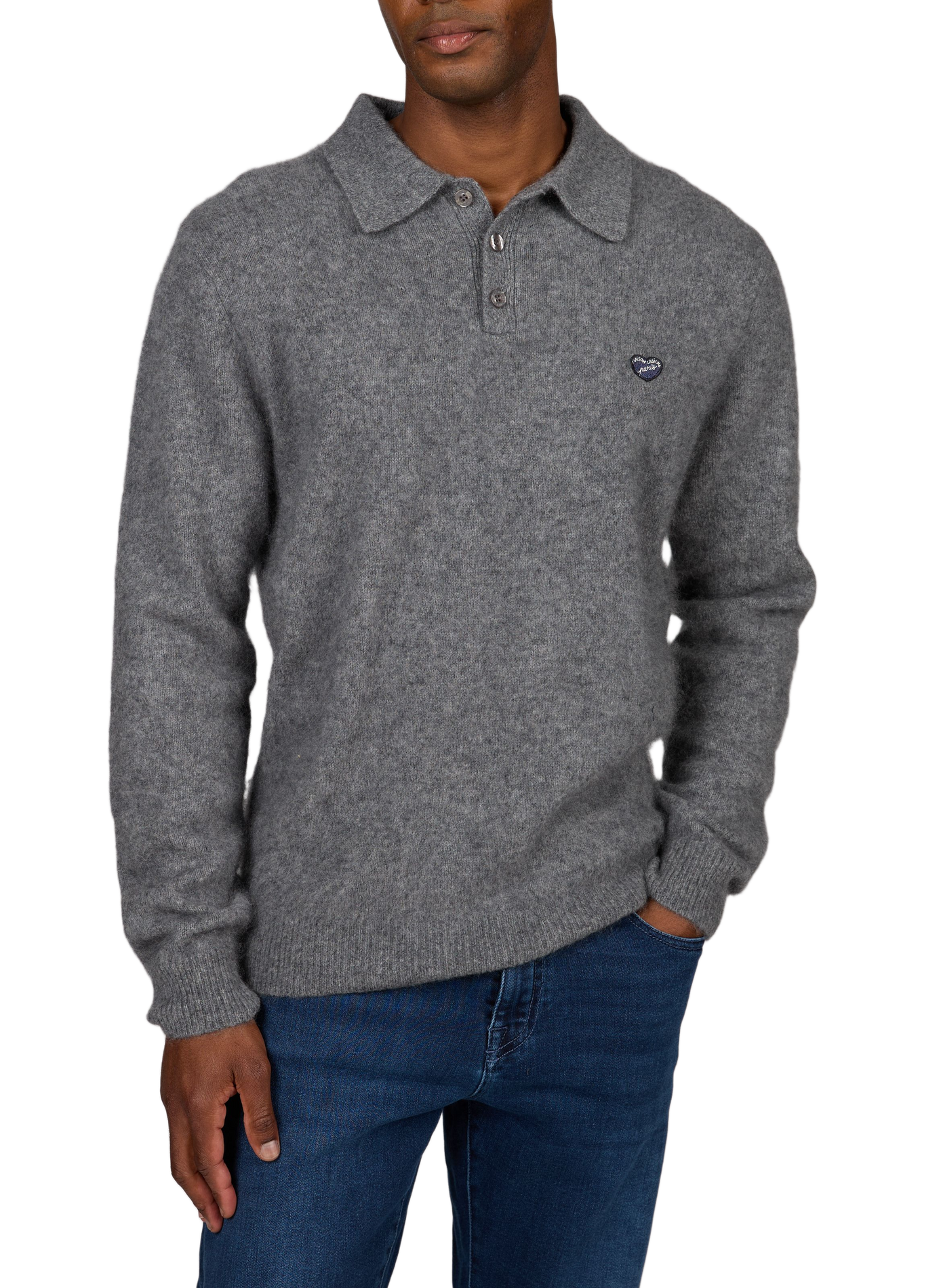 Gerader Pullover aus Woll-Kaschmir-Mischung MAISON LABICHE Grau