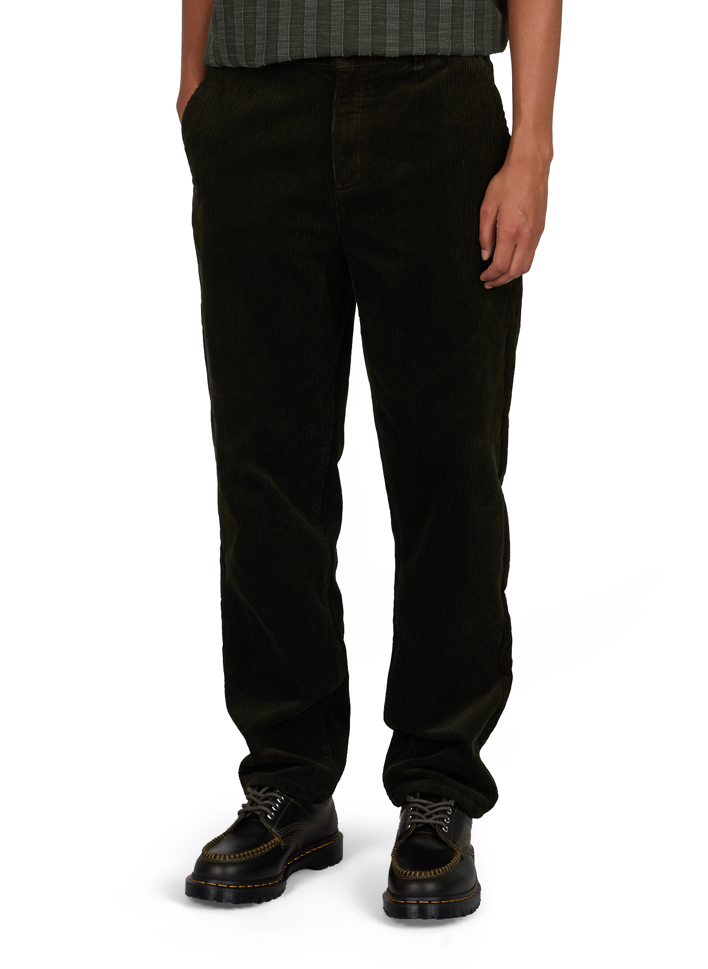 Corduroy cotton jeans LES DEUX Green