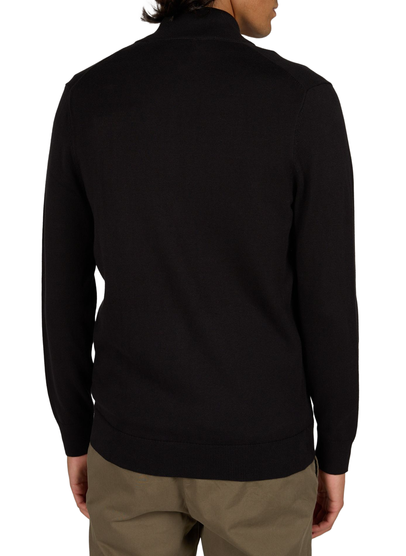 Straight zip-up cotton sweater TIMBERLAND Black