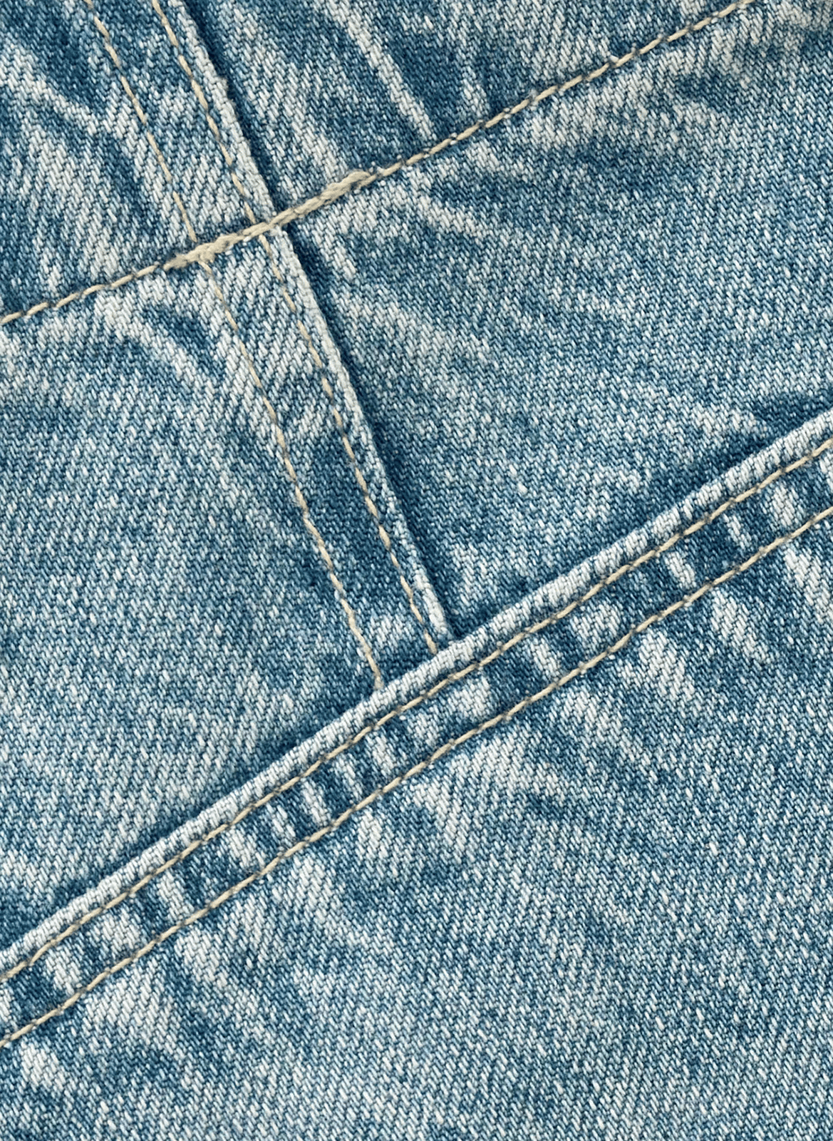 Rechte wijde katoenen spijkerbroek. BA&SH Blauw
