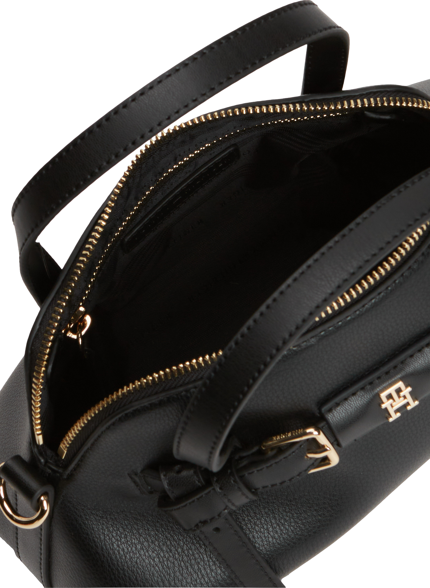 Plain zippered handbag TOMMY HILFIGER Black