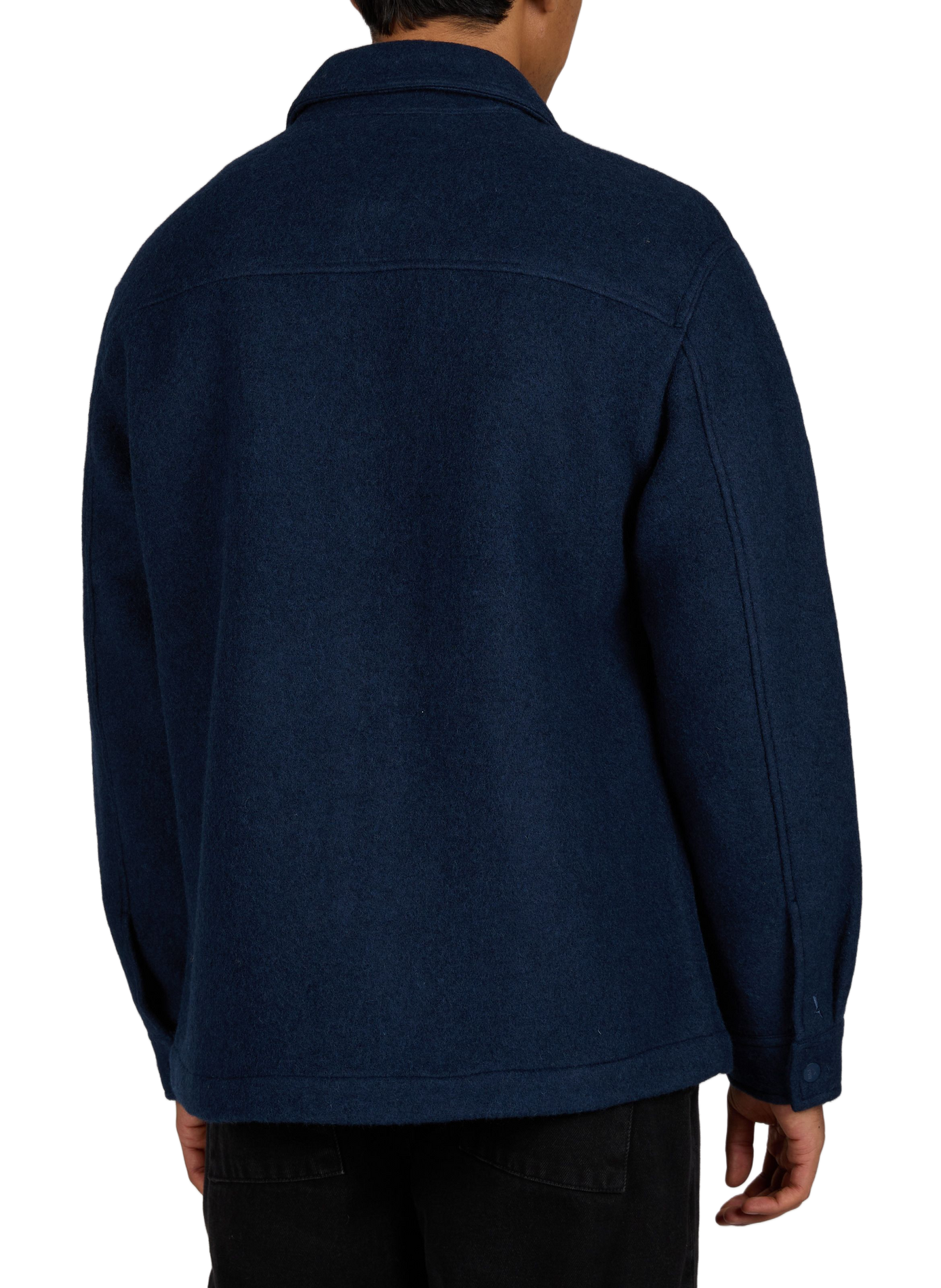Veste droite boutonnée en laine mélangée AIGLE Bleu