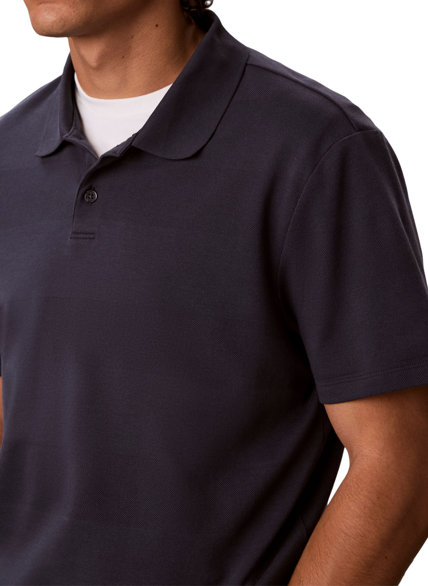 Polo manches courtes en coton CALVIN KLEIN Blau