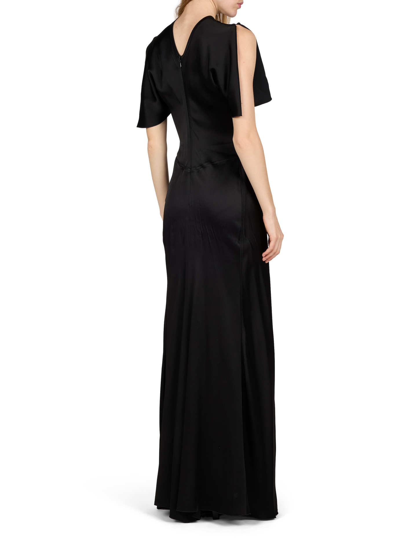 Long dress with draped waist VICTORIA BECKHAM Black