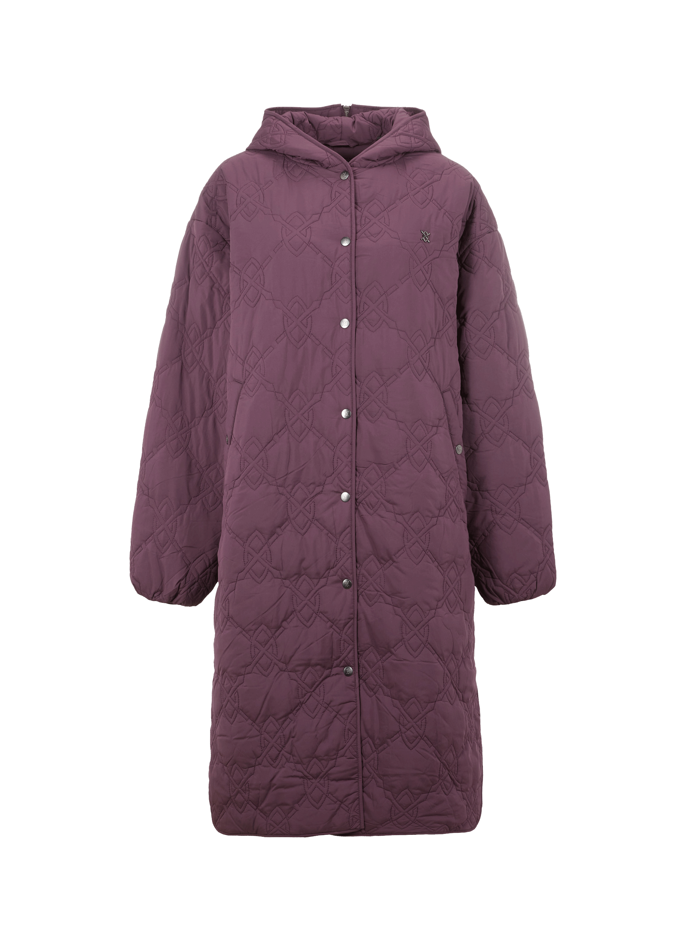 Longue doudoune avec couture logo