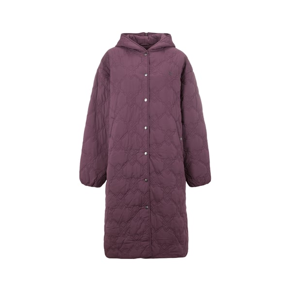 Longue doudoune avec couture logo