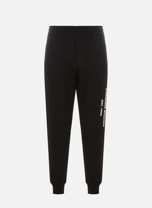 Pantalon de survêtement en coton Noir by ALEXANDER MCQUEEN ALEXANDER MCQUEEN Pantalon de survêtement en coton Noir