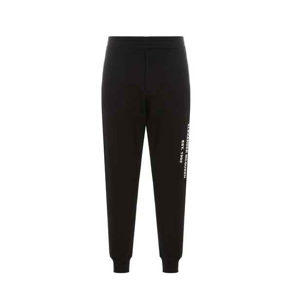 Alexander Mcqueen Logo-print Track Pants In Black
