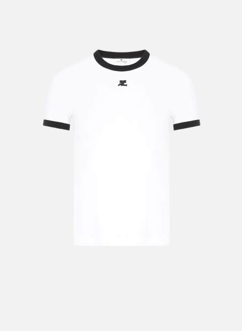 T-shirt en coton BlancCOURRÈGES 