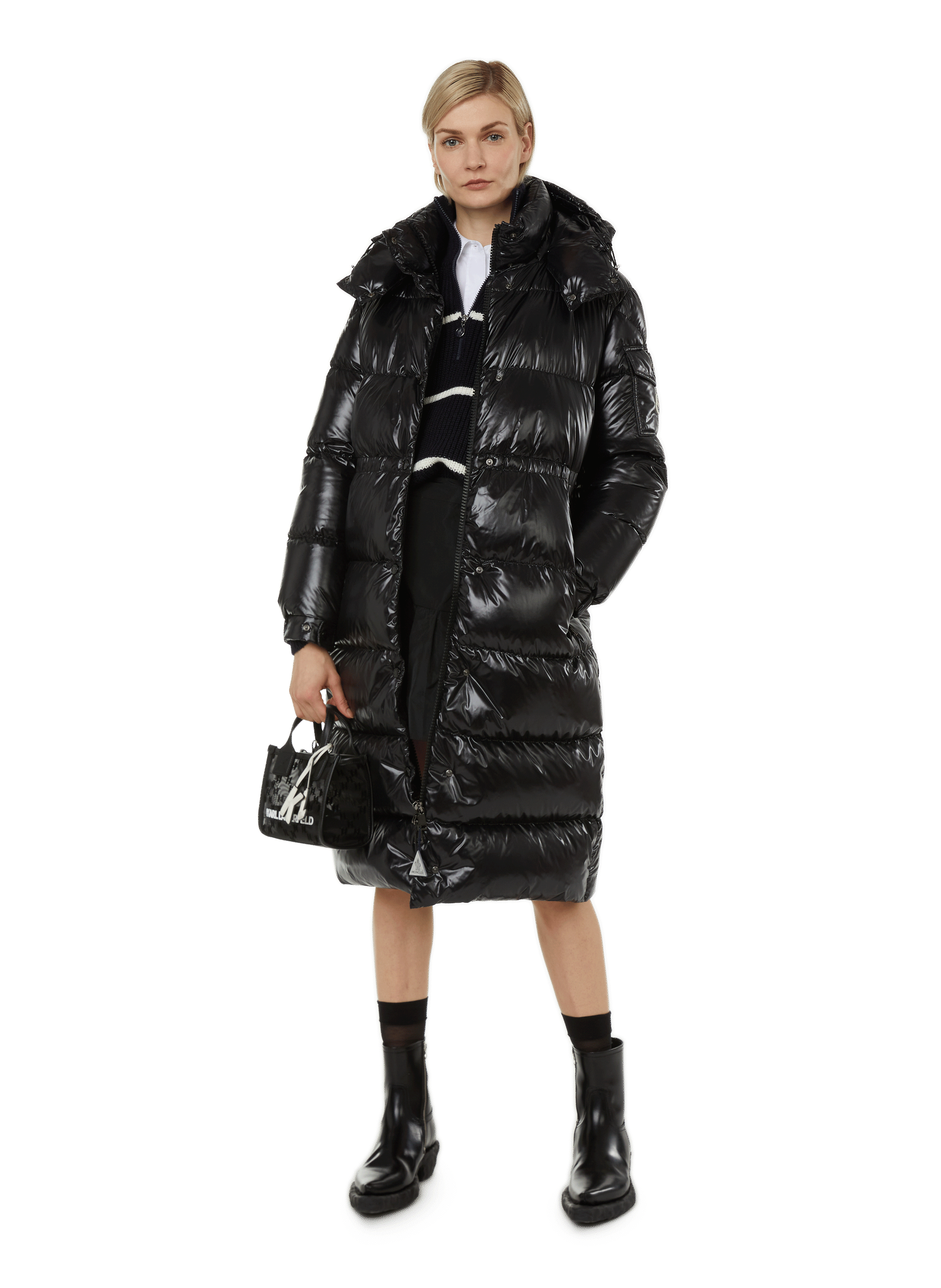 Doudoune longue matelassée Cavettaz MONCLER Noir