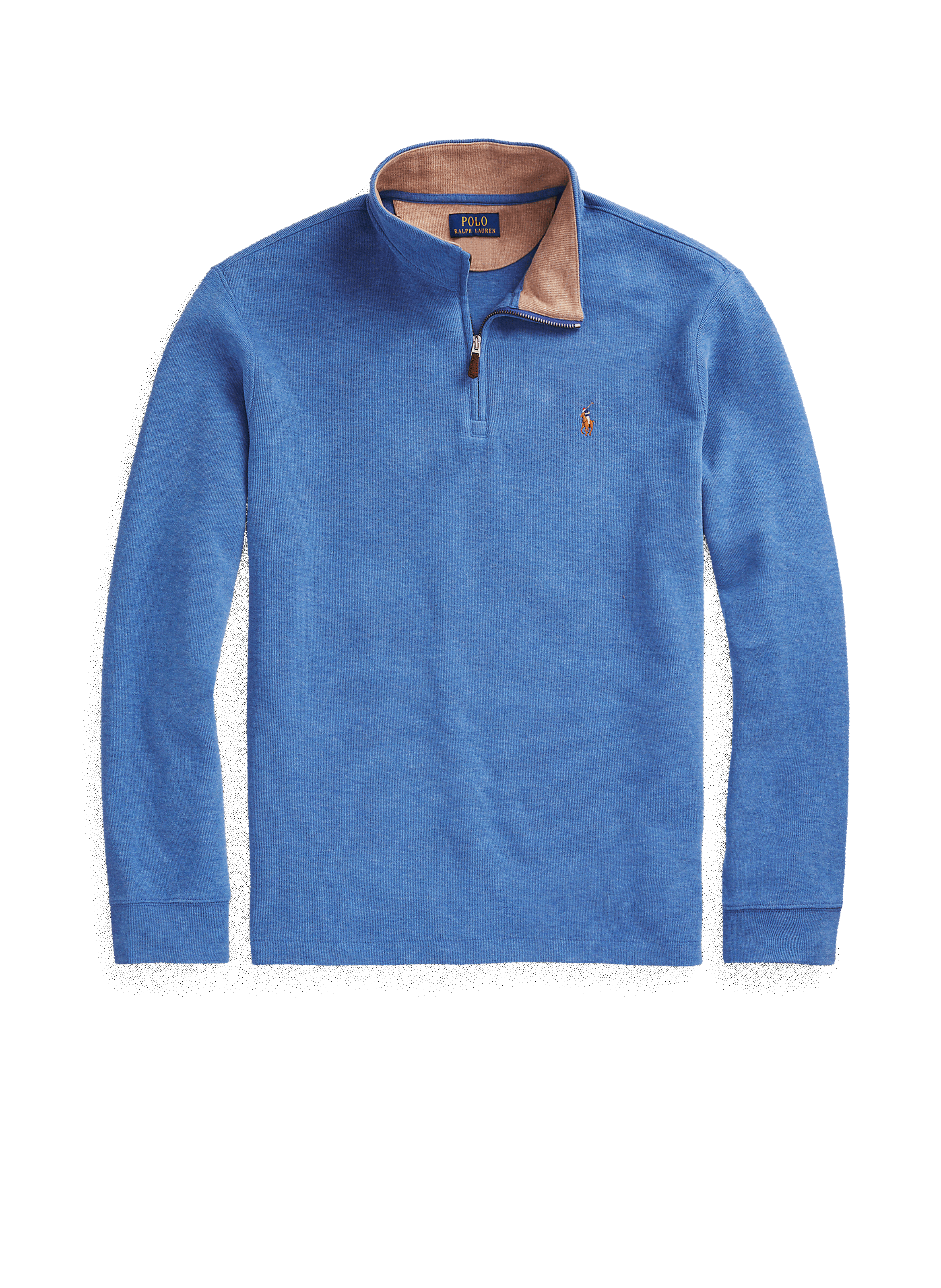 Pull col zippé en coton