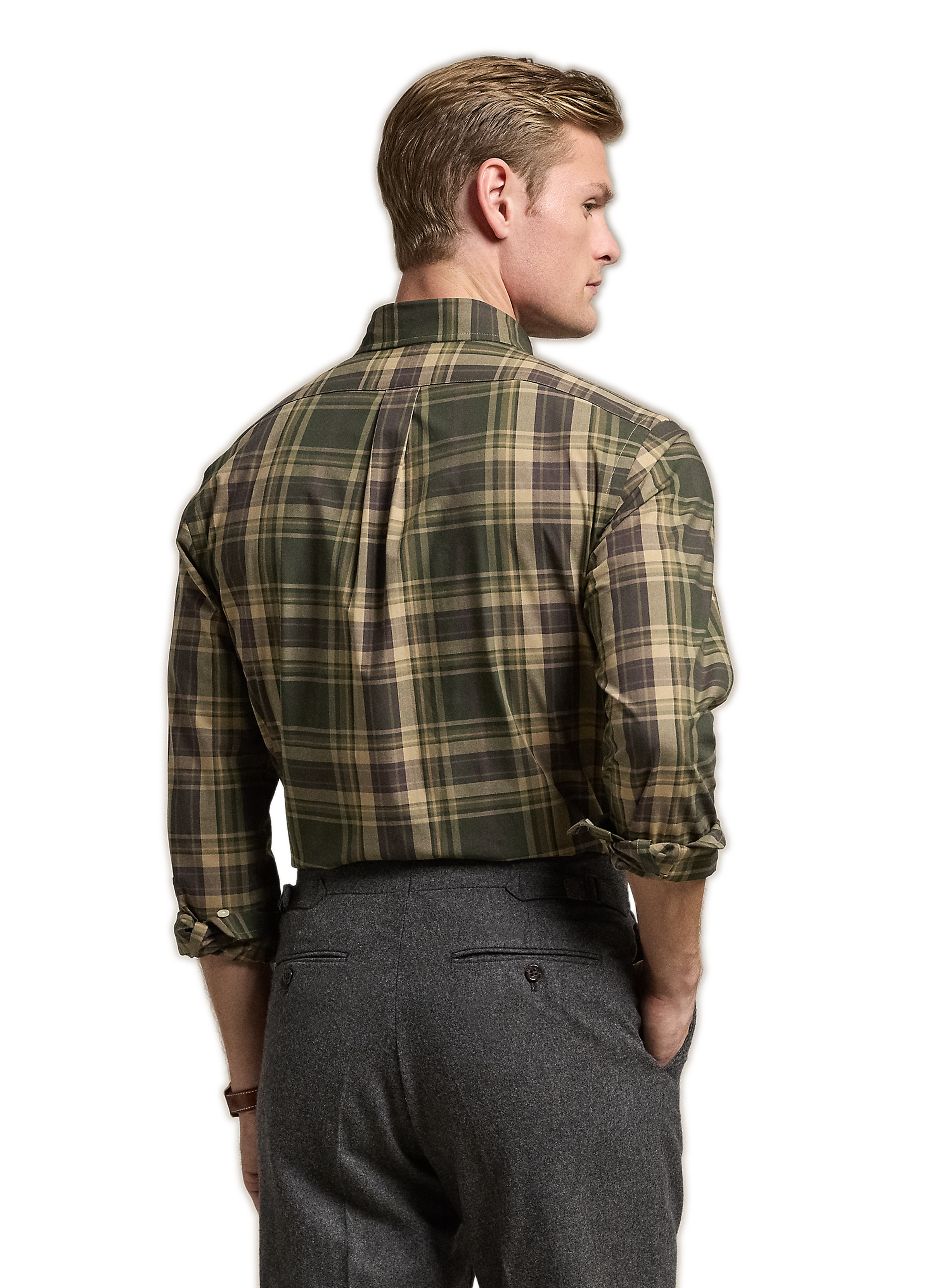 Chemise à carreaux en coton  POLO RALPH LAUREN Vert