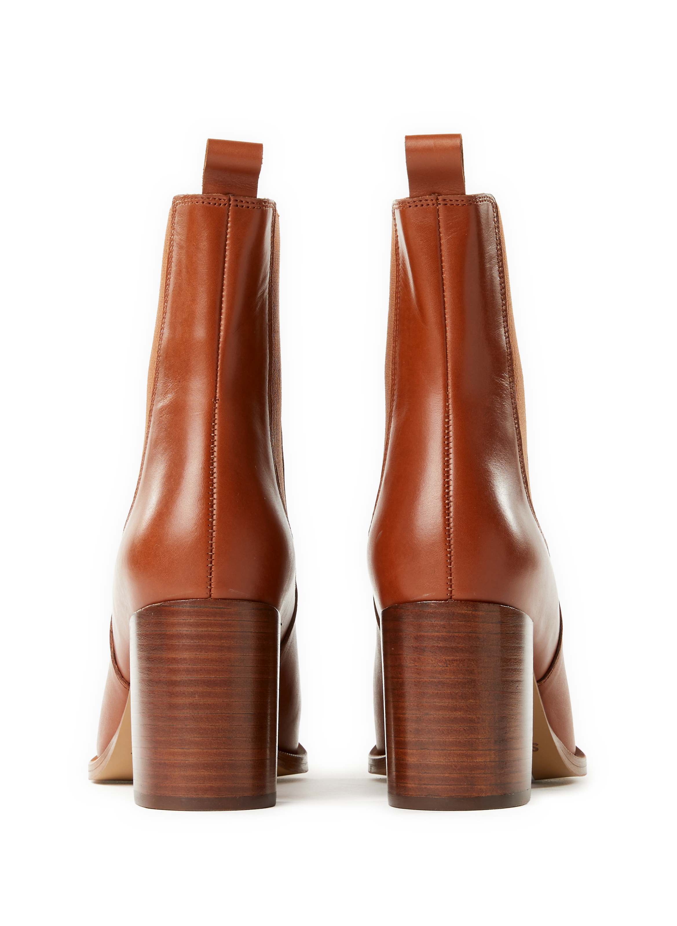 Ankle boots with silver tips SAISON 1865 Brown