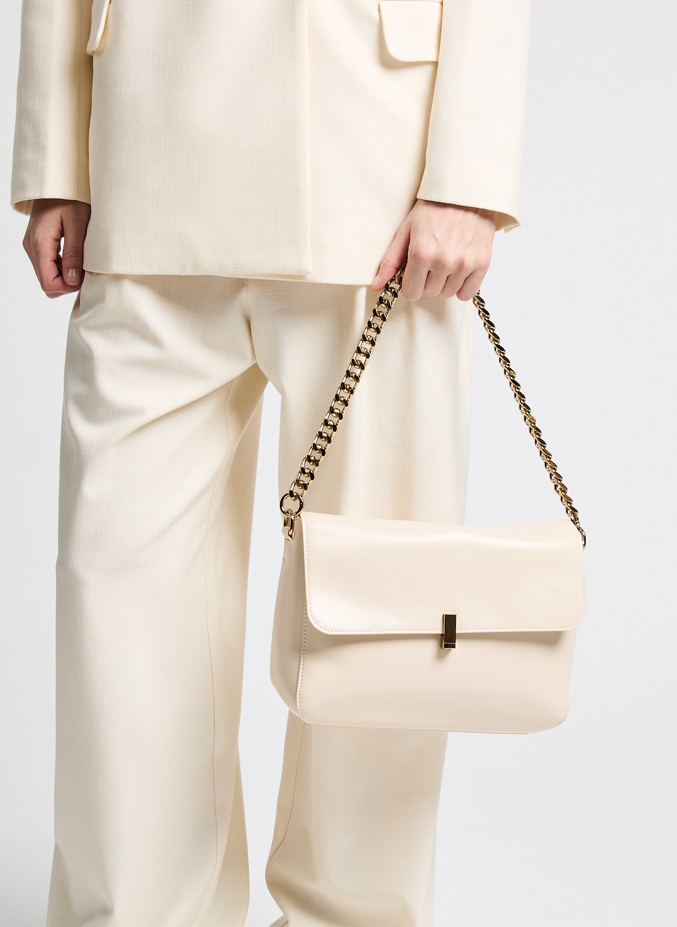 Sac à bandoulière lisse  AU PRINTEMPS PARIS Beige