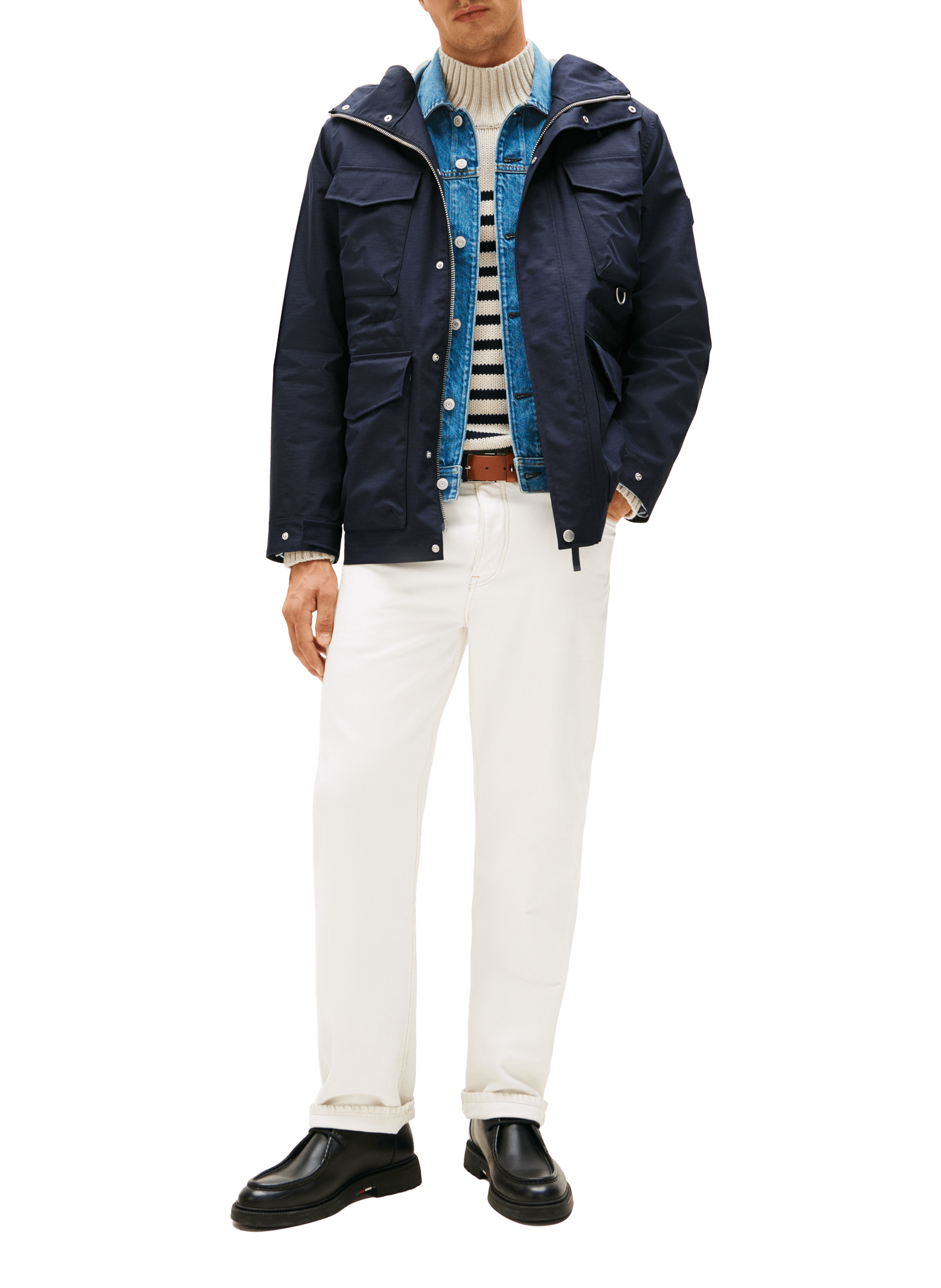 Hooded outdoor jacket TOMMY HILFIGER Blue