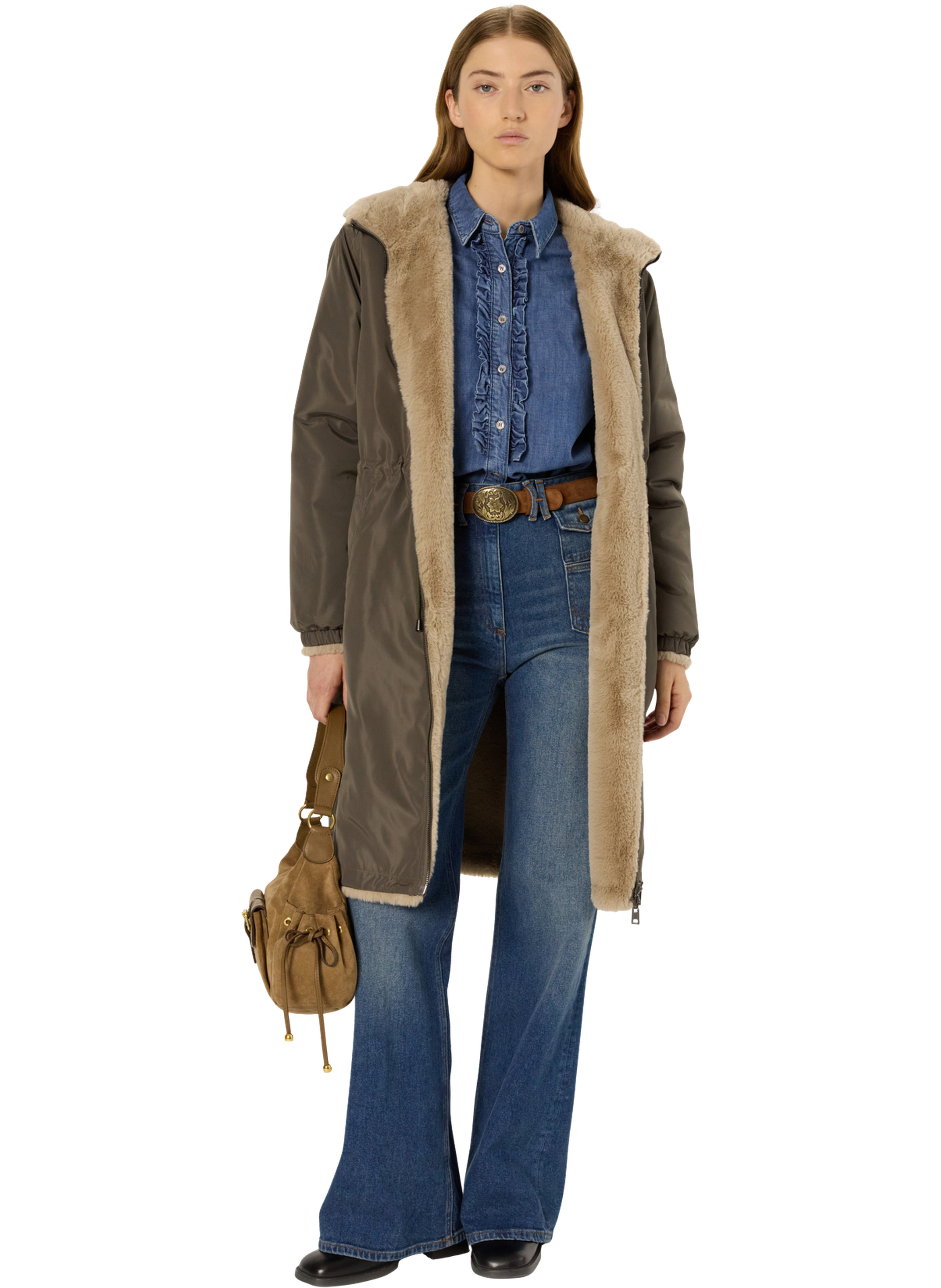 Parka en fausse fourrure réversible - mayline GERARD DAREL Vert