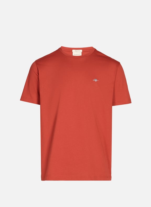 Plain Cotton T-shirt Orange by GANT GANT Plain Cotton T-shirt Orange
