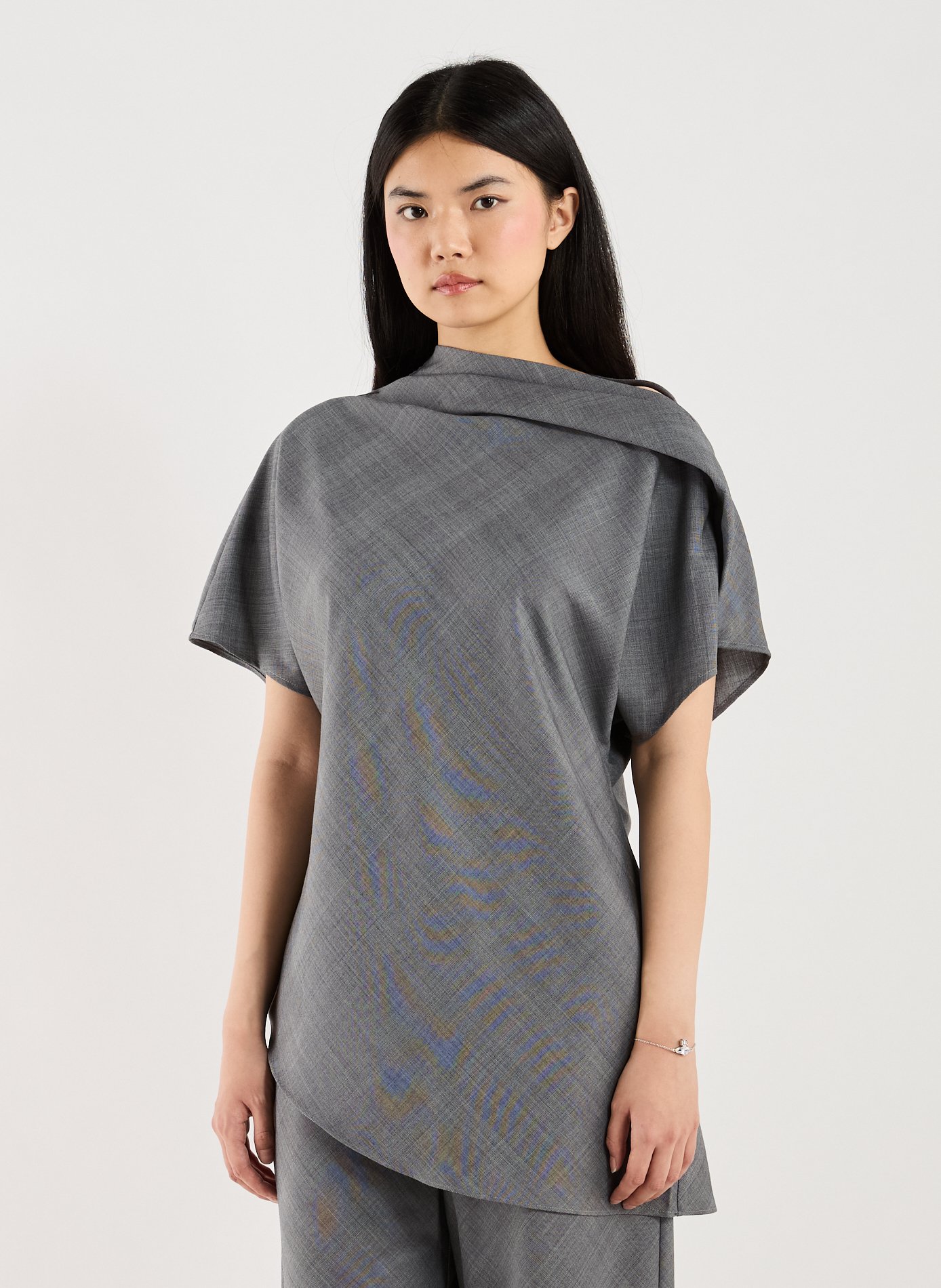 VIKTORIA CHAN Top manches courtes  Gris