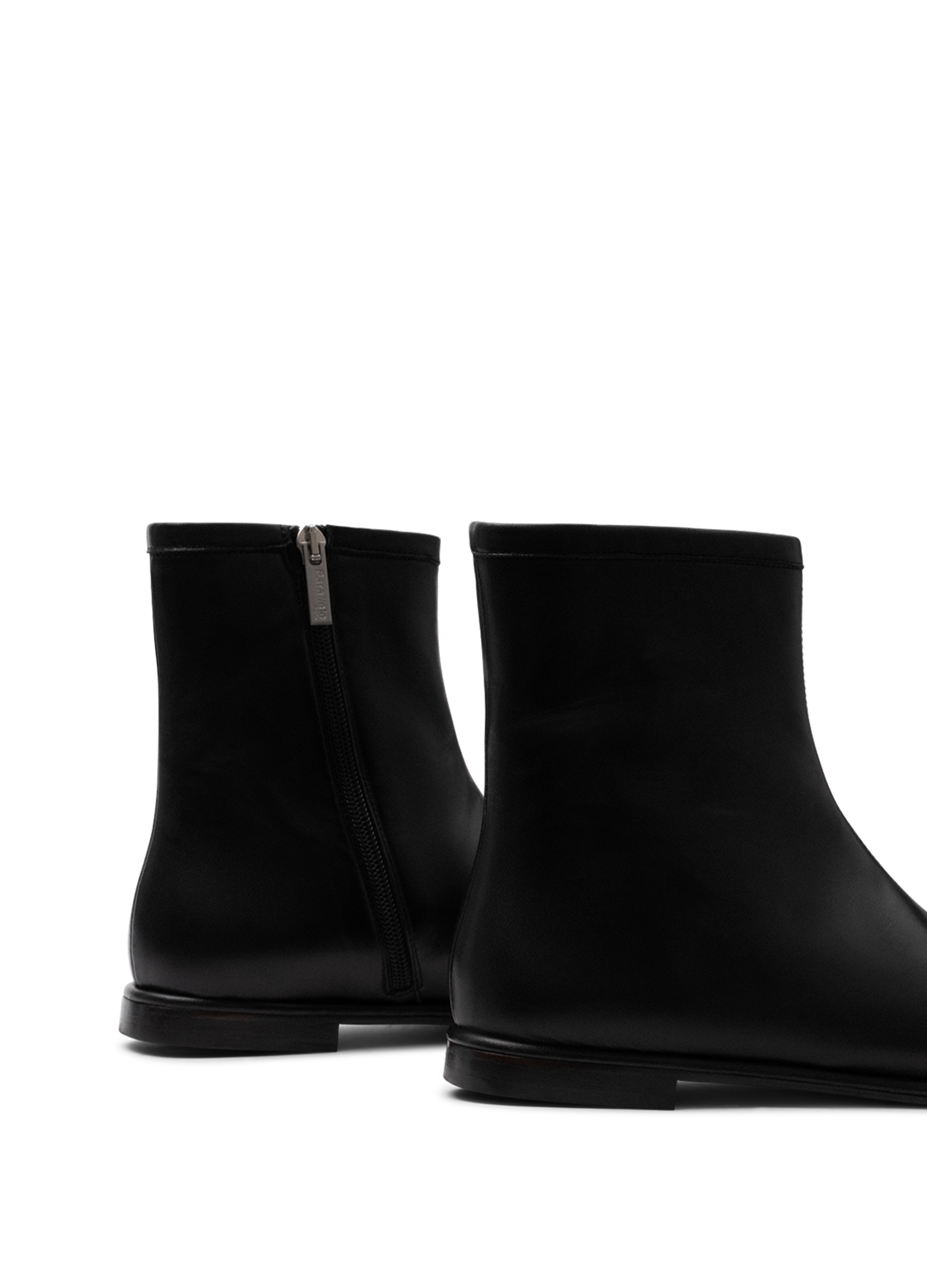 Bottines west en nappa PARALLELE Noir