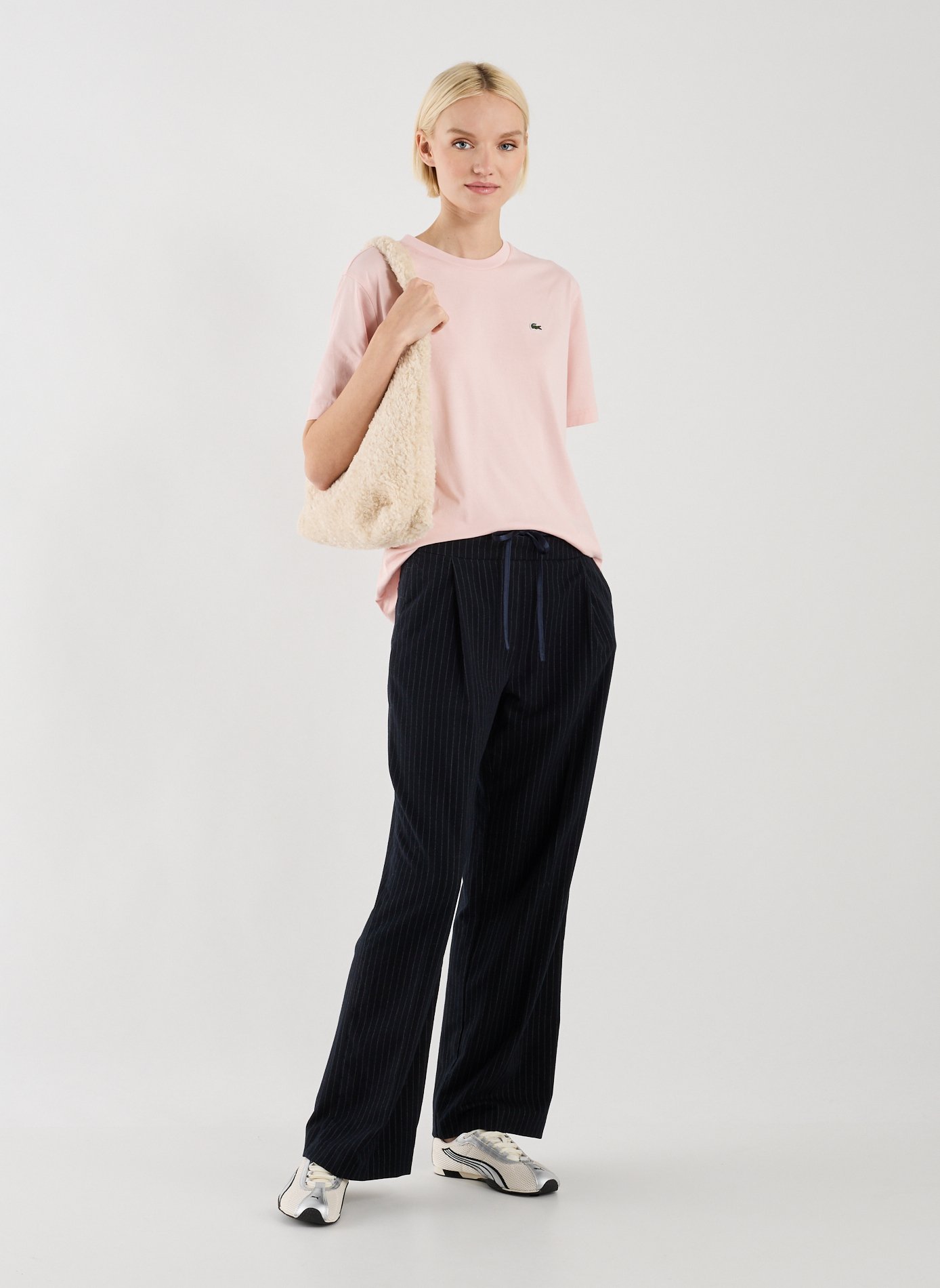 T-shirt en coton LACOSTE Rose