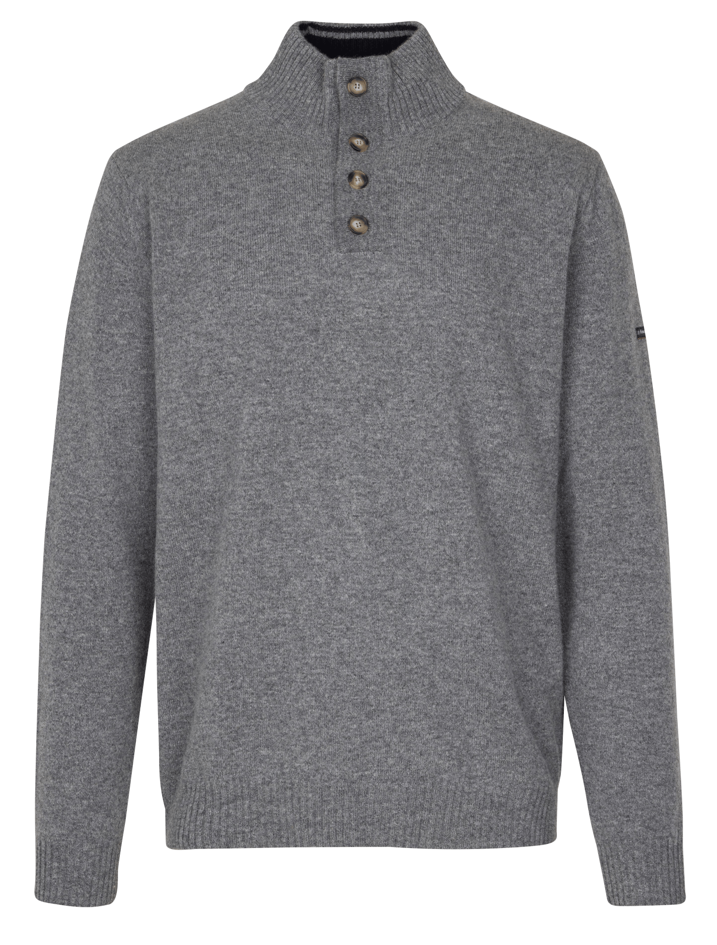 Pull droit col montant en laine ARMOR-LUX Gris