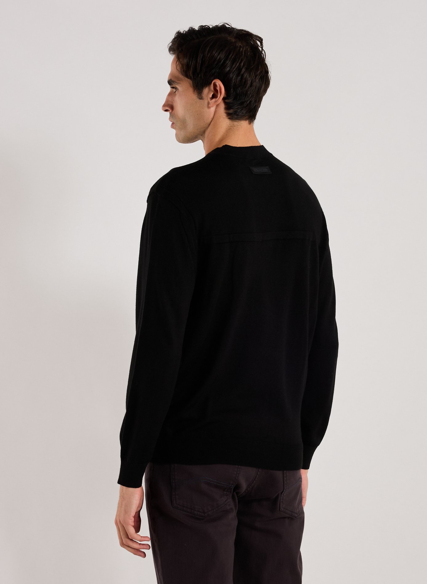 Wool-blend round-neck jumper ARMANI EXCHANGE Black