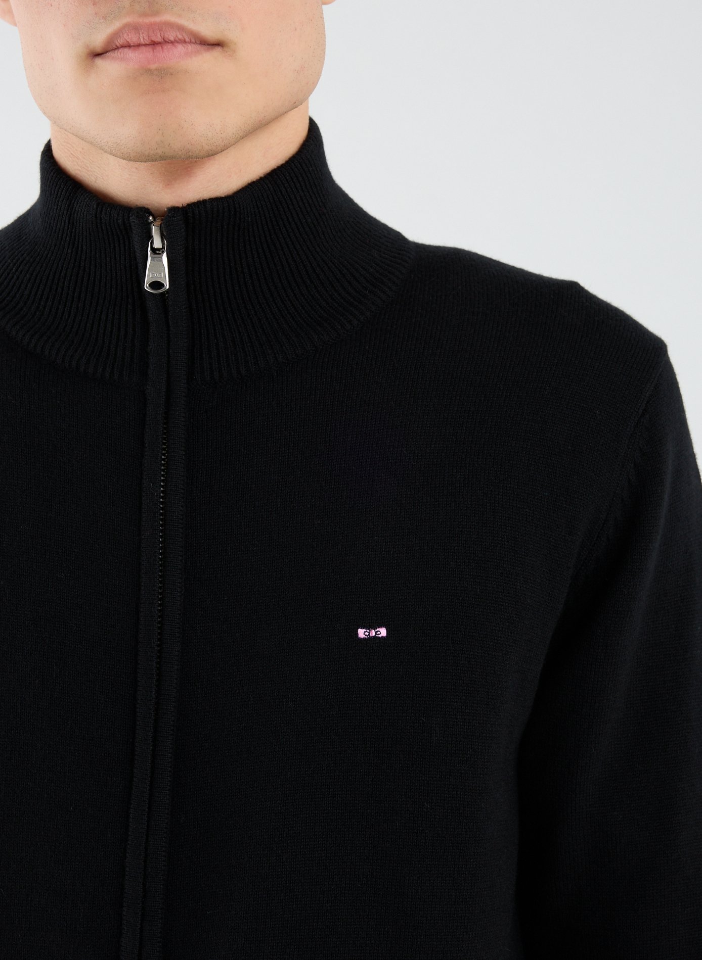 Cotton and wool knitted vest EDEN PARK Black