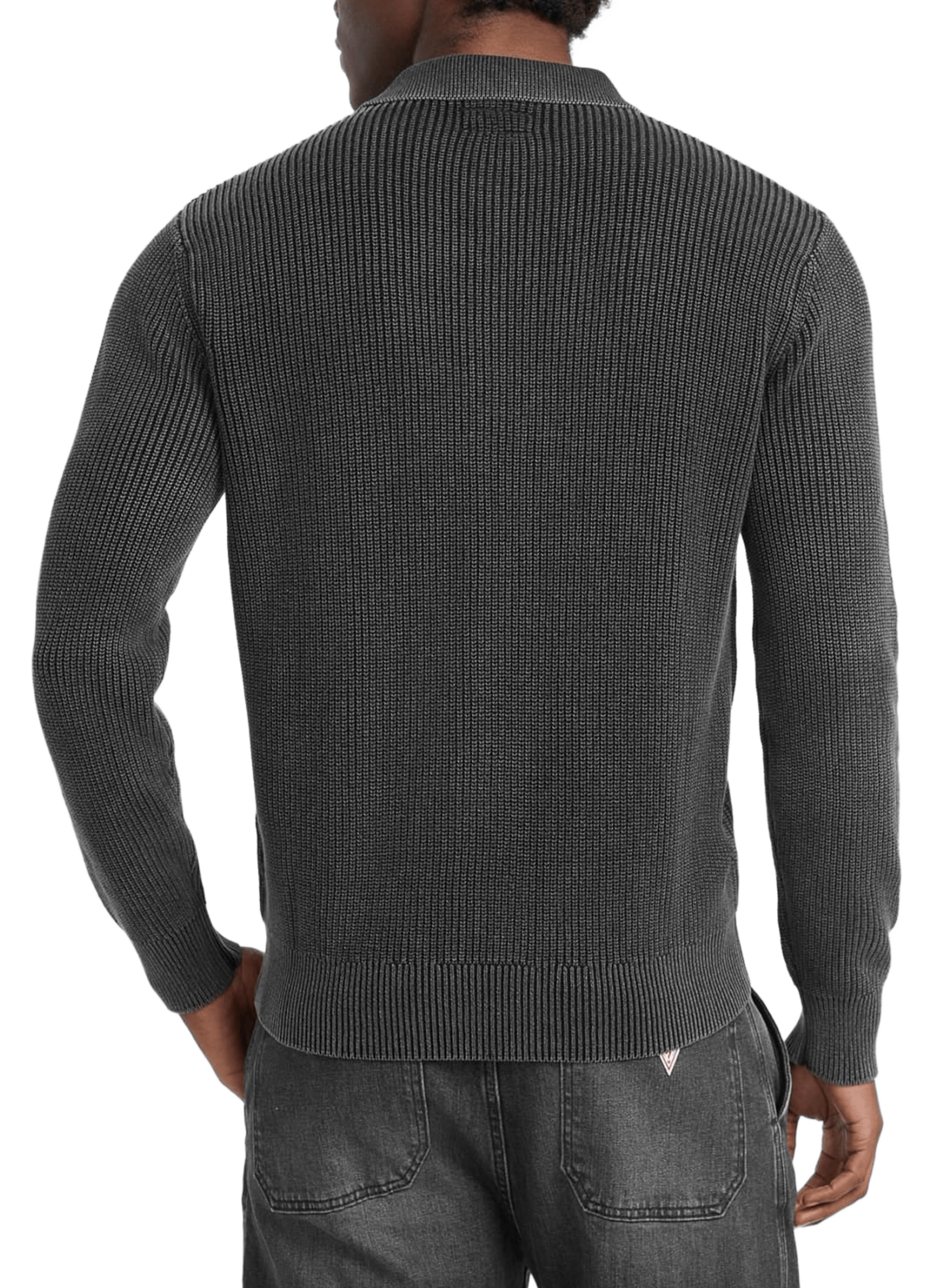 Ribbed cotton jumper GUESS Black