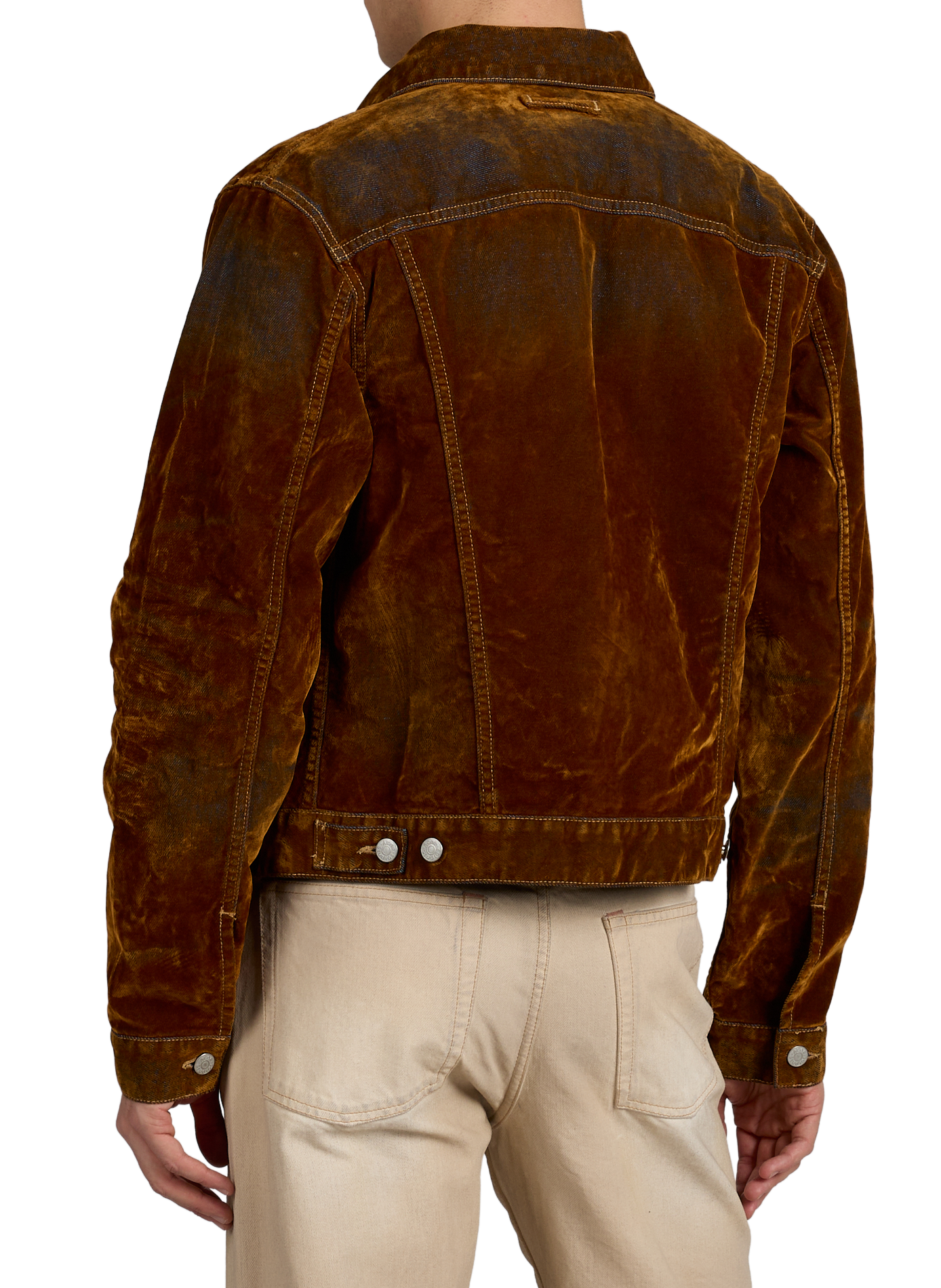 Veste velours col classique en coton recyclé mélangé ACNE STUDIOS Marron