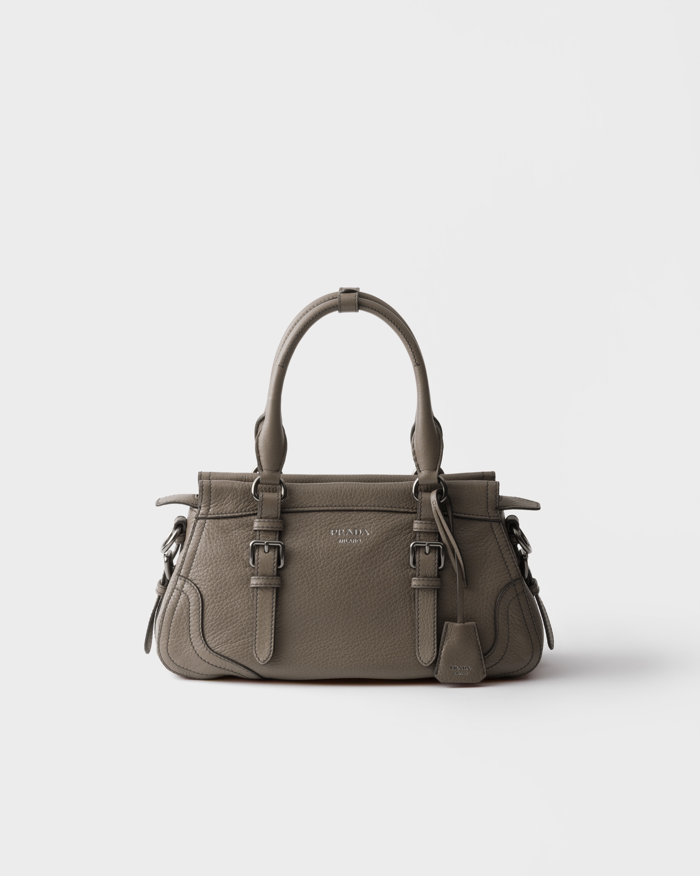 Grand cabas en cuir PRADA Gris