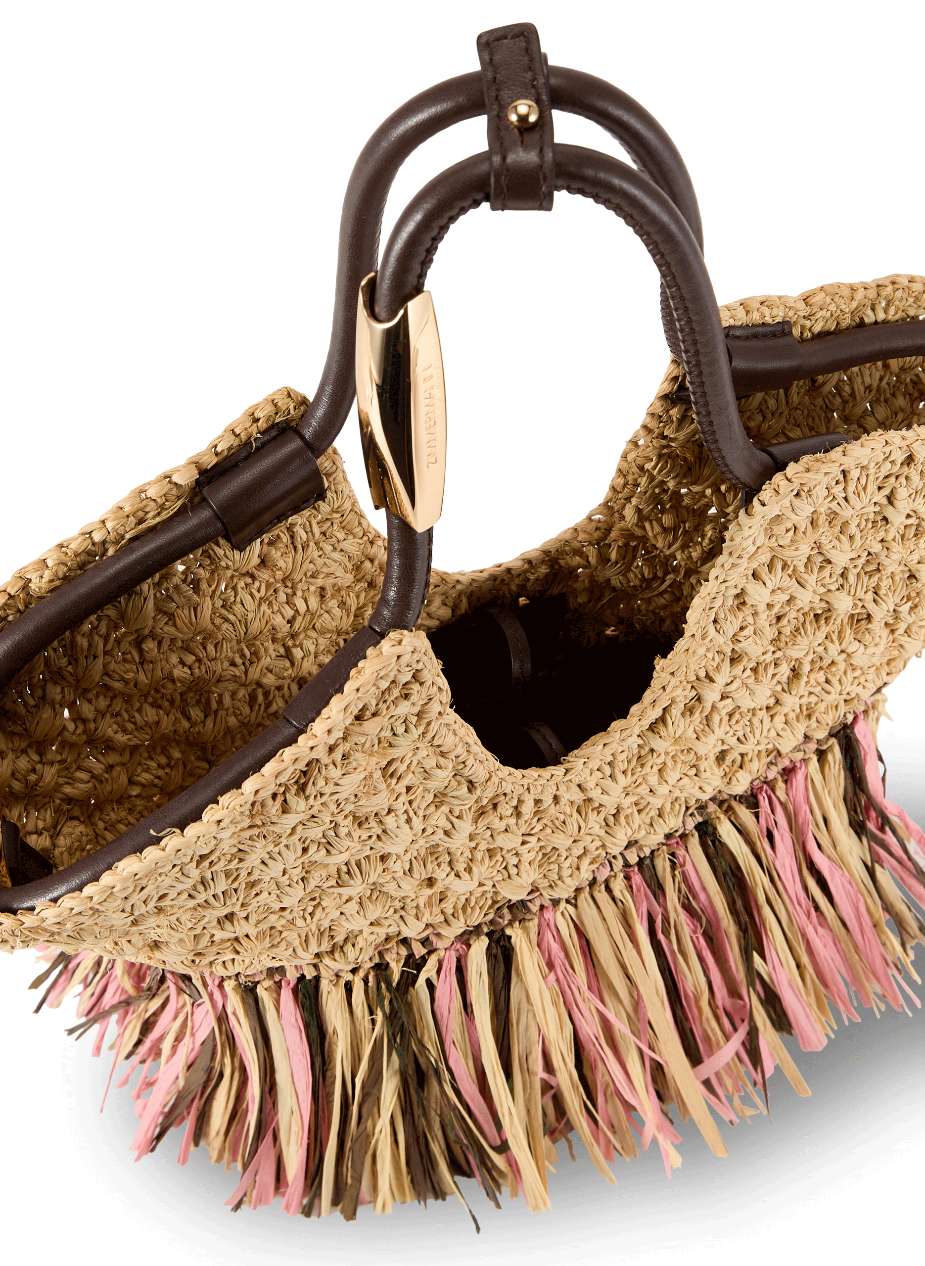 Sac à main à franges en raphia ZIMMERMANN Multicolore