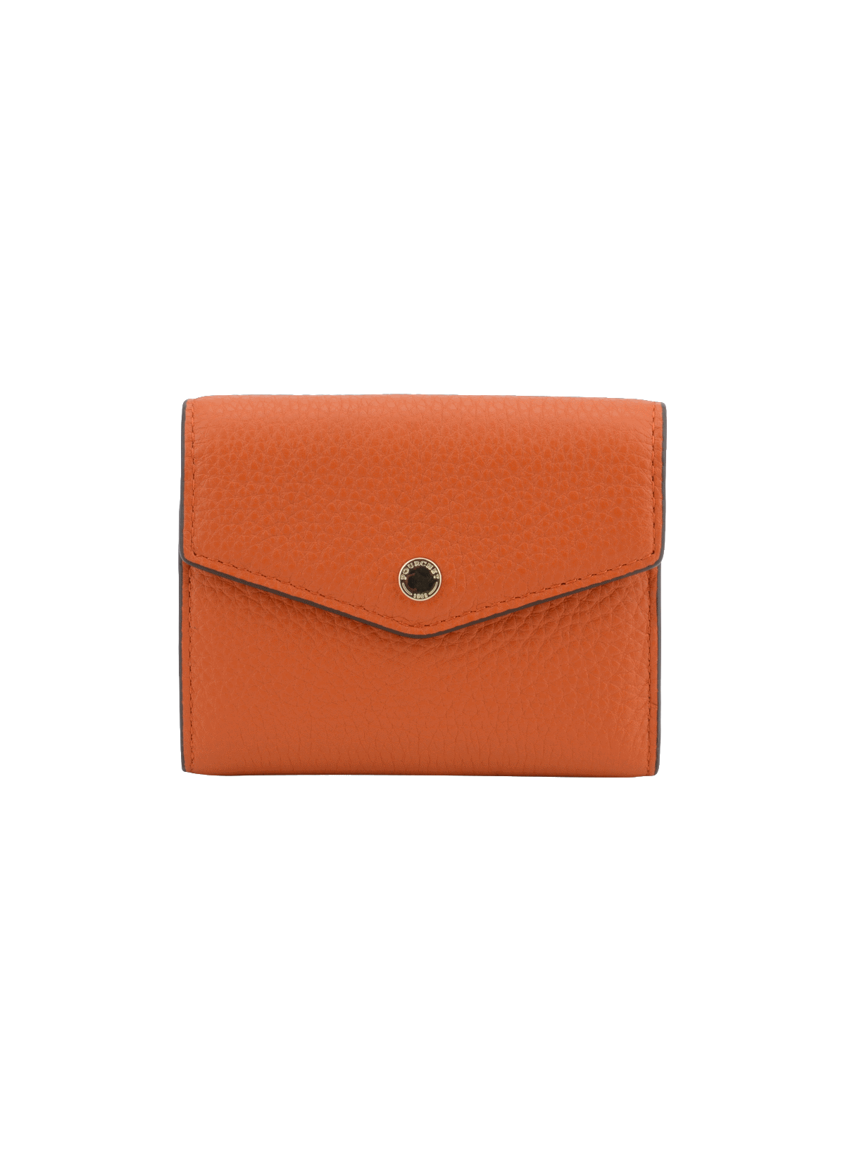Club | porte-monnaie mm en cuir de veau POURCHET Orange
