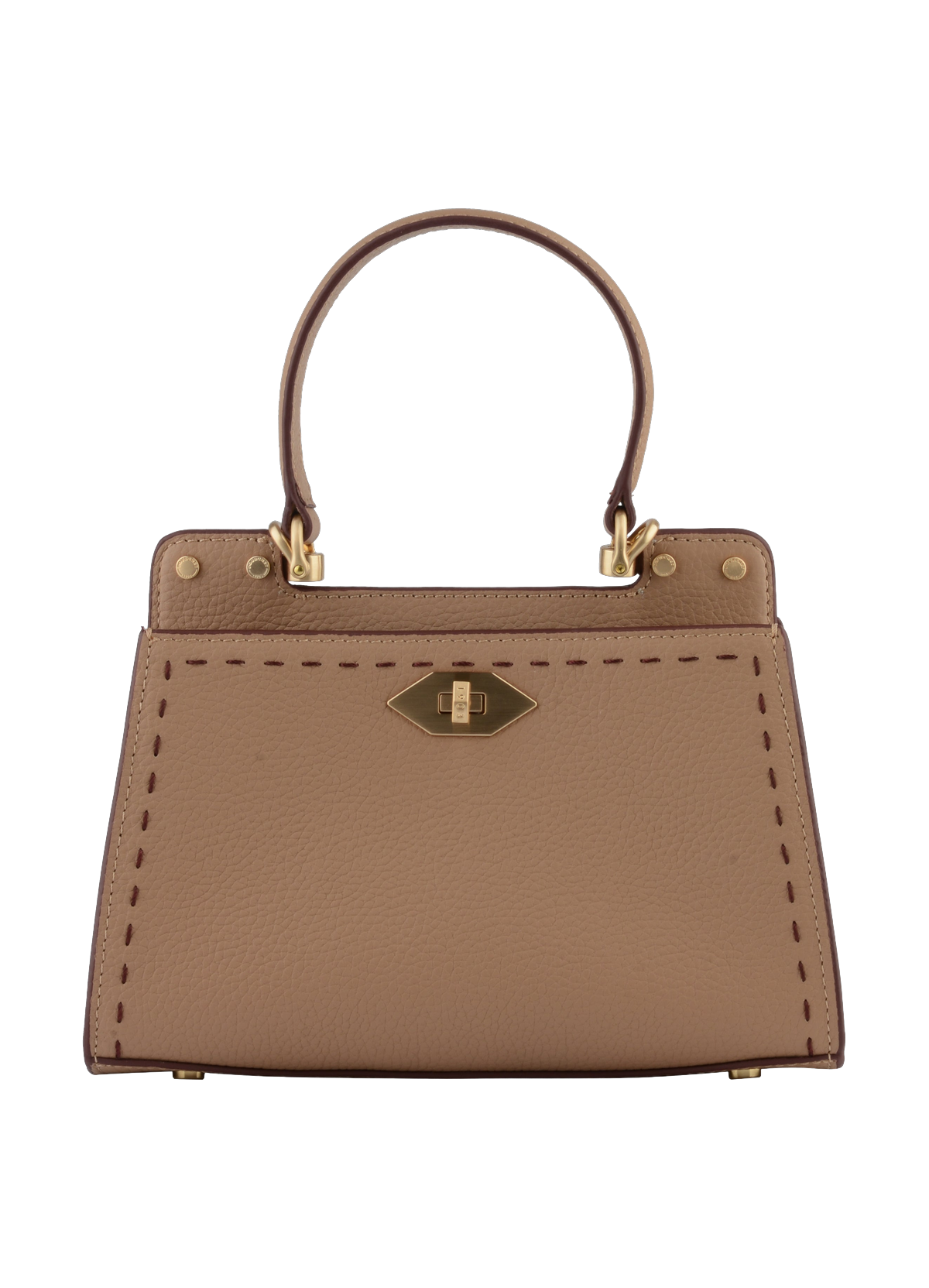 Trianon | sac porté main pm  Mastic/bordeaux