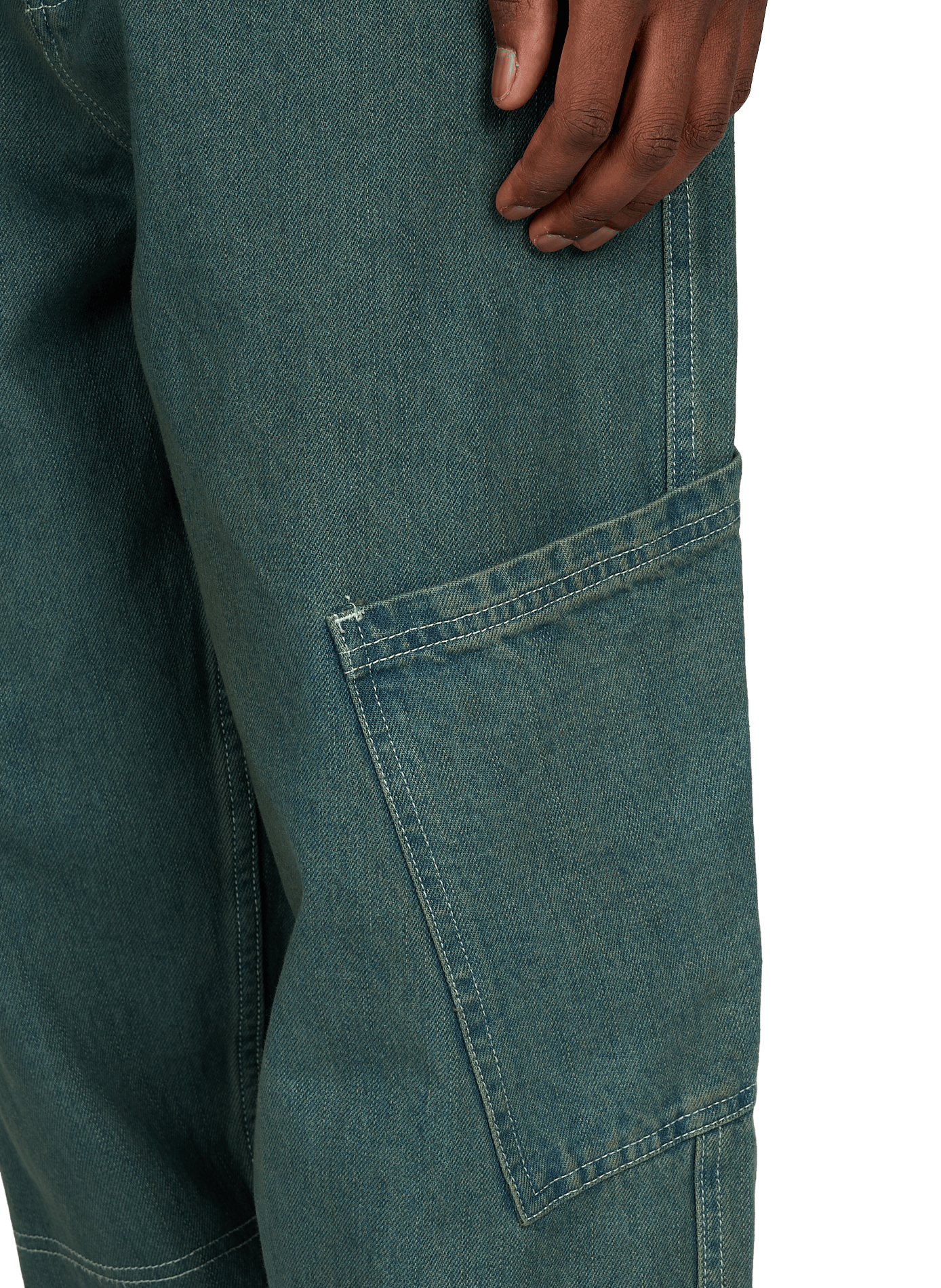 Jean ample en coton HELAS CAPS Vert