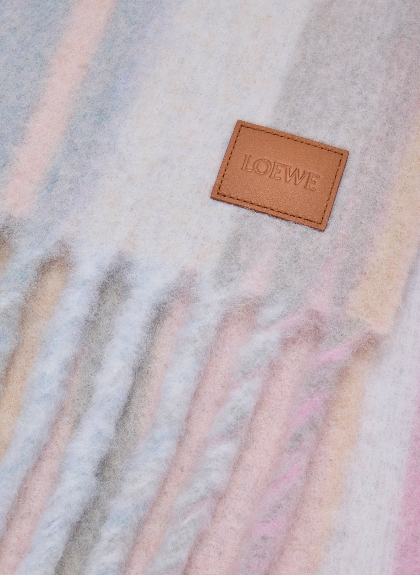 Scarf in striped alpaca and wool blend LOEWE Multicolour