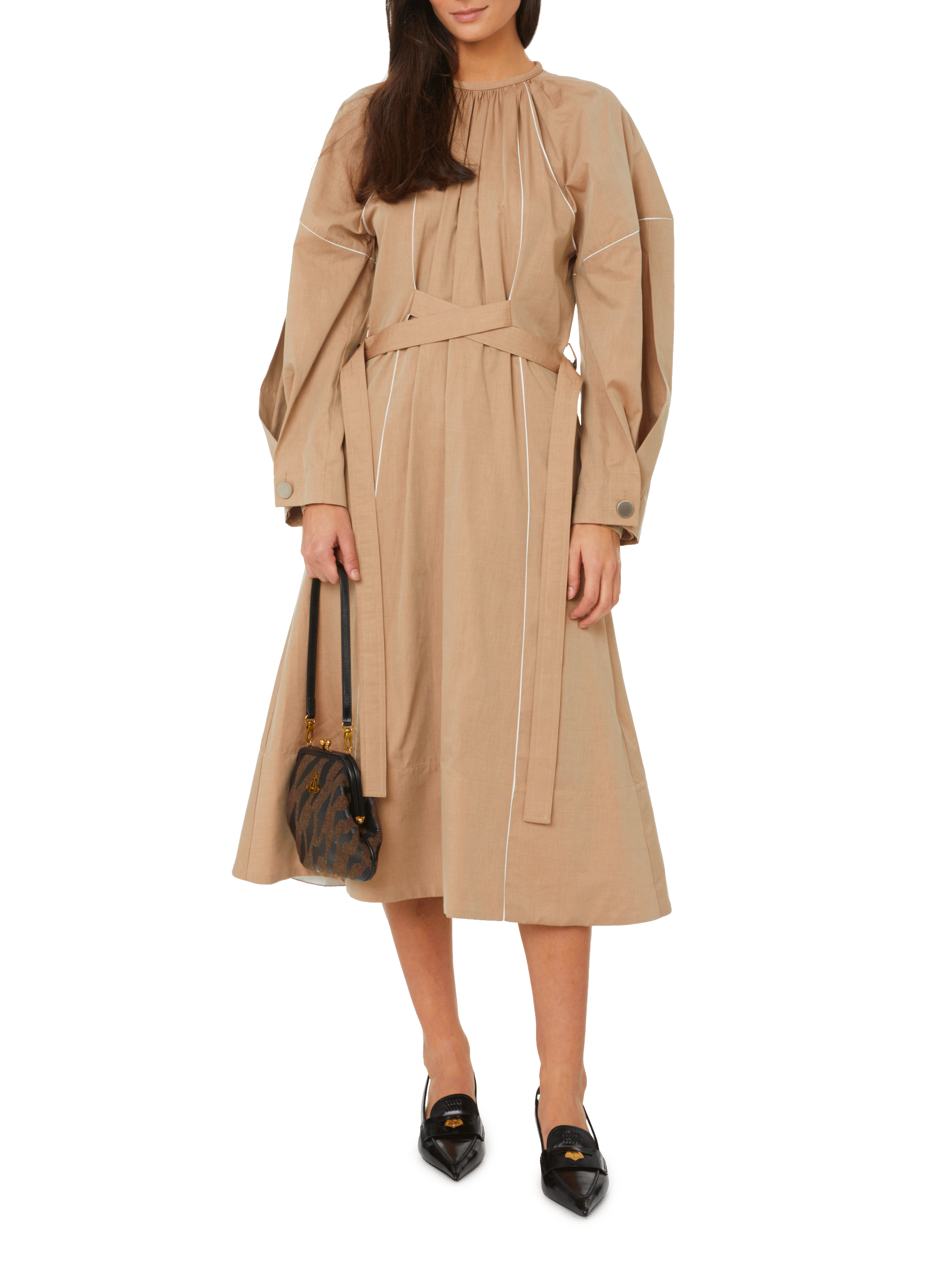 Robe maxi Lily en coton EUDON CHOI Beige