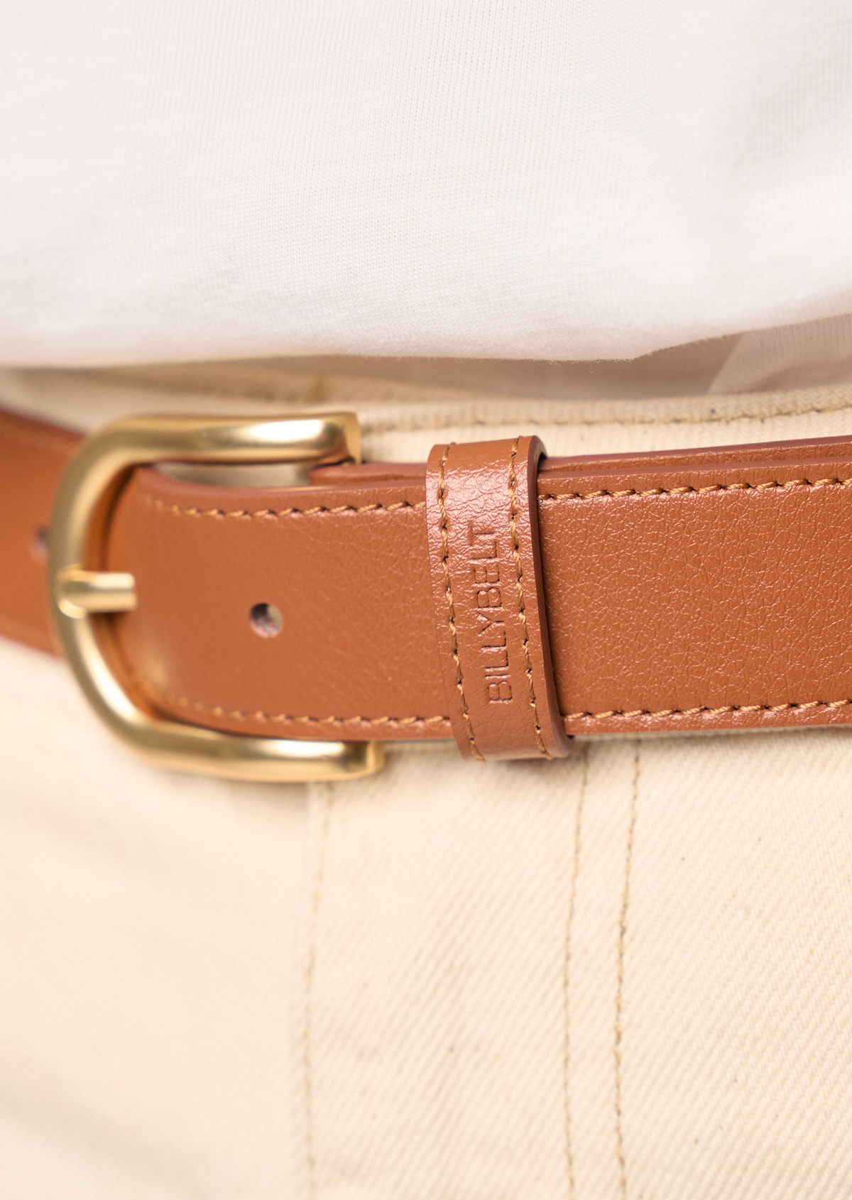 Ceinture en cuir unie BILLYBELT Marron