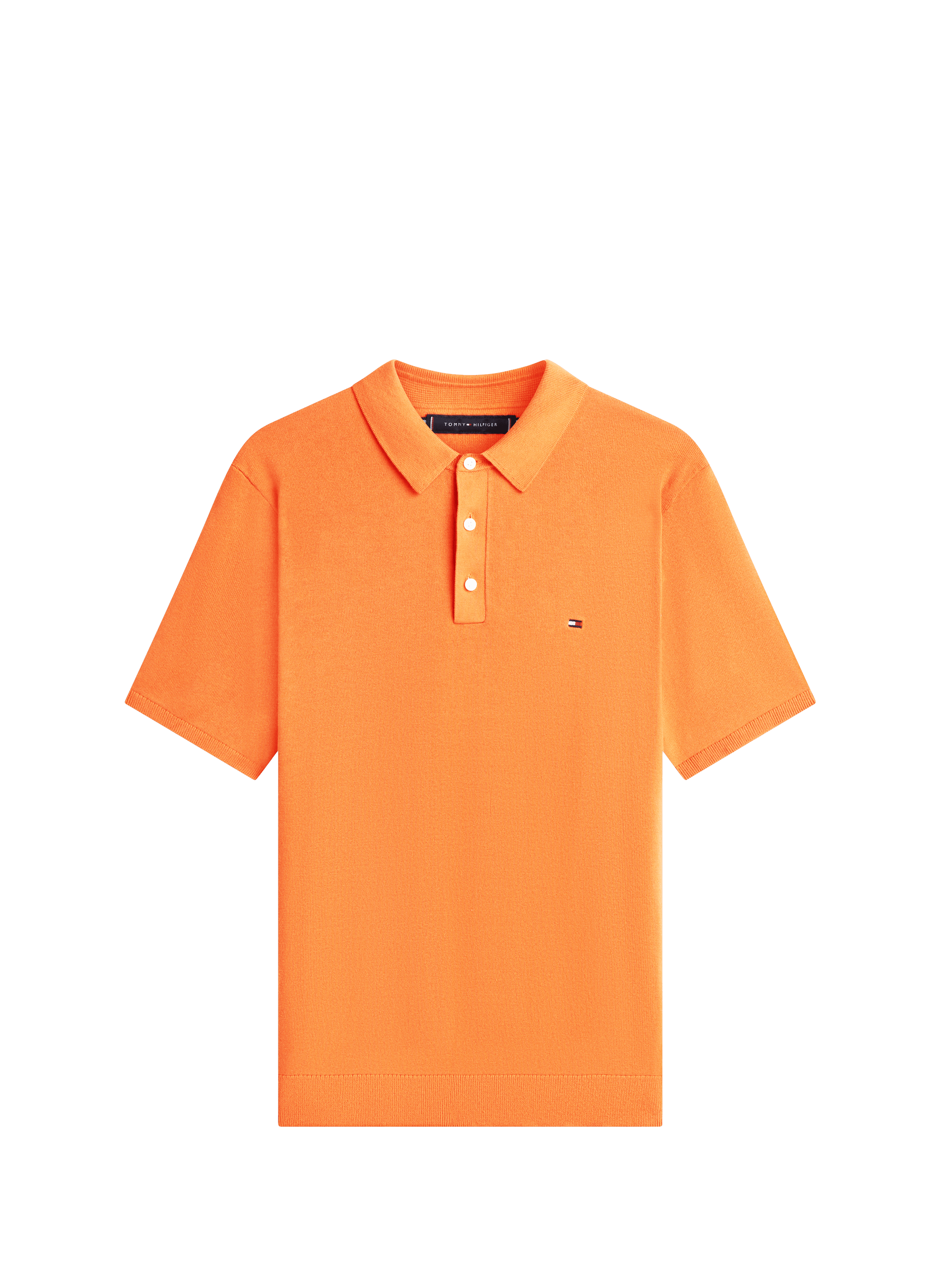 Polo rayé en coton TOMMY HILFIGER Orange