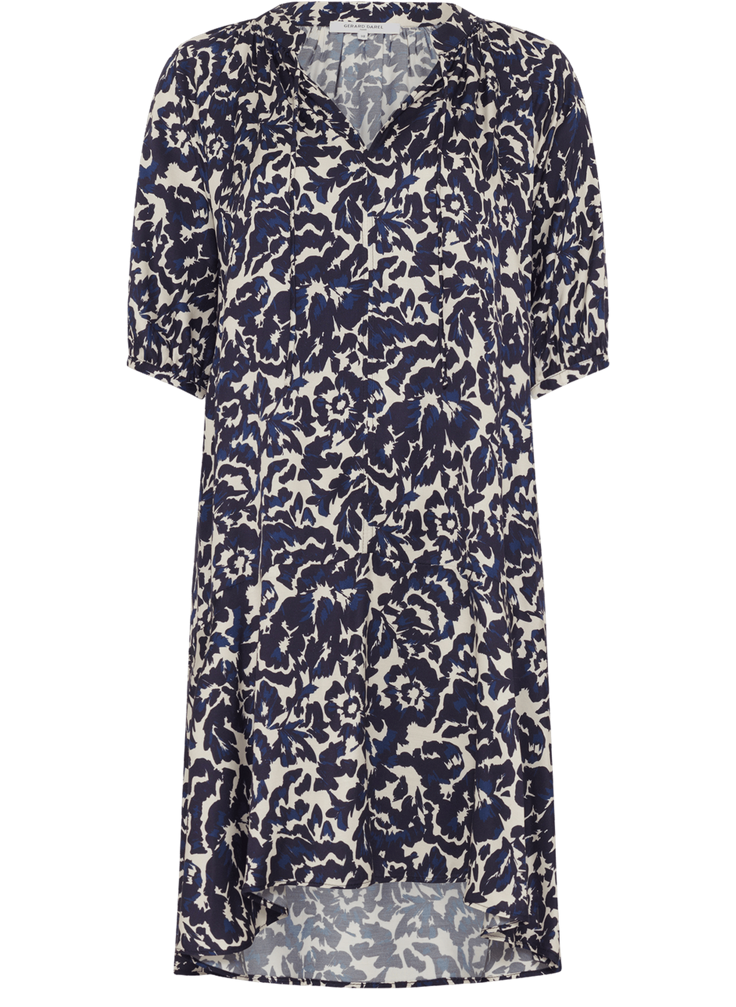 Robe courte imprimé floral abstrait - raliah GERARD DAREL Bleu