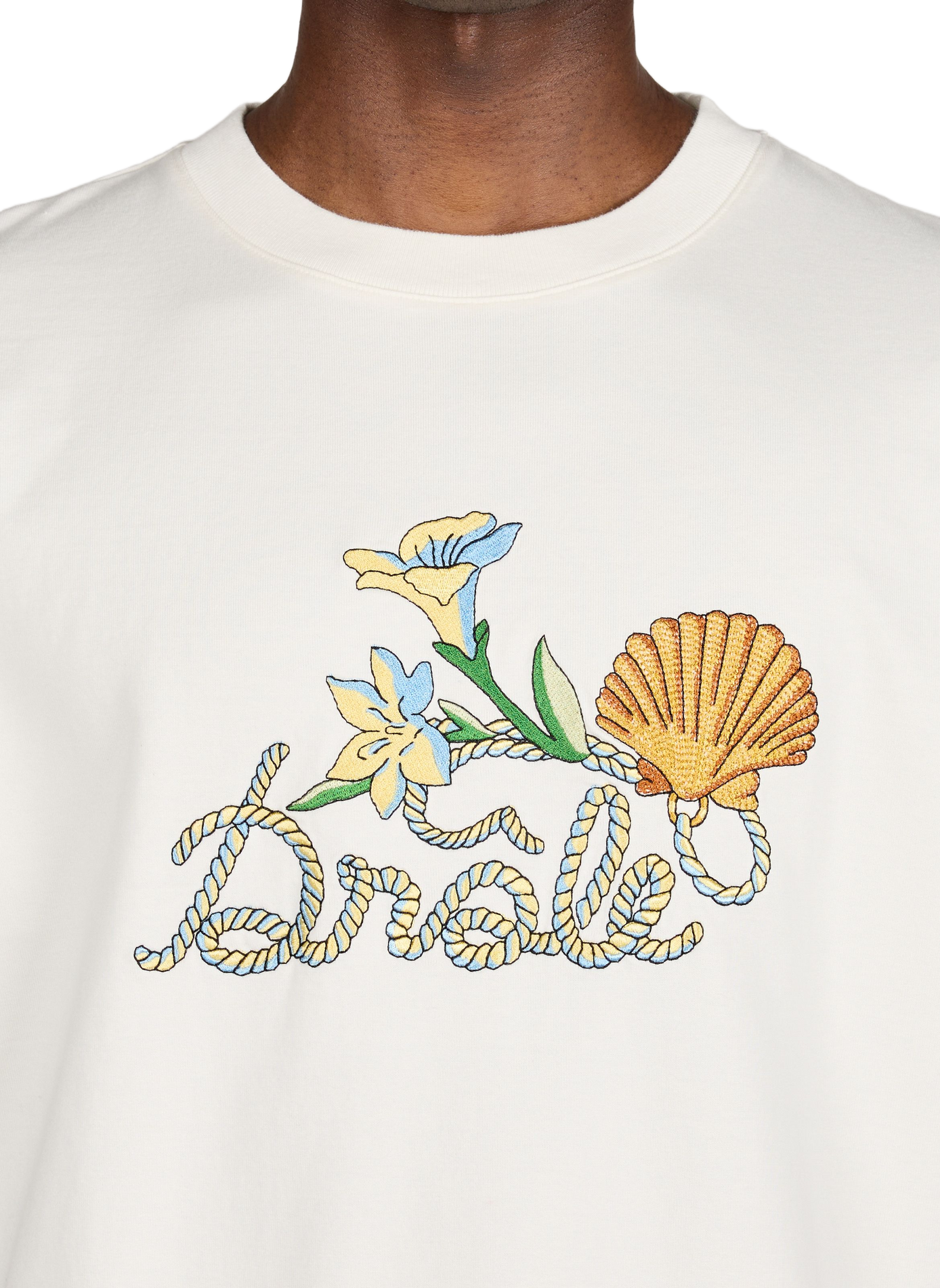 T-shirt à motif en coton DROLE DE MONSIEUR Beige