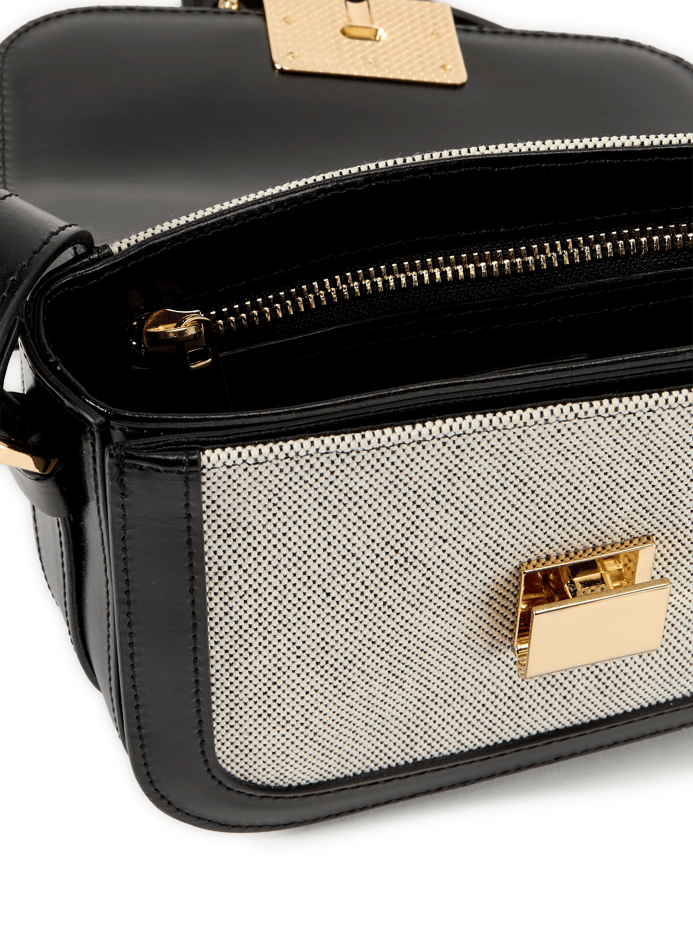 Bi-material shoulder bag SAISON 1865 Black