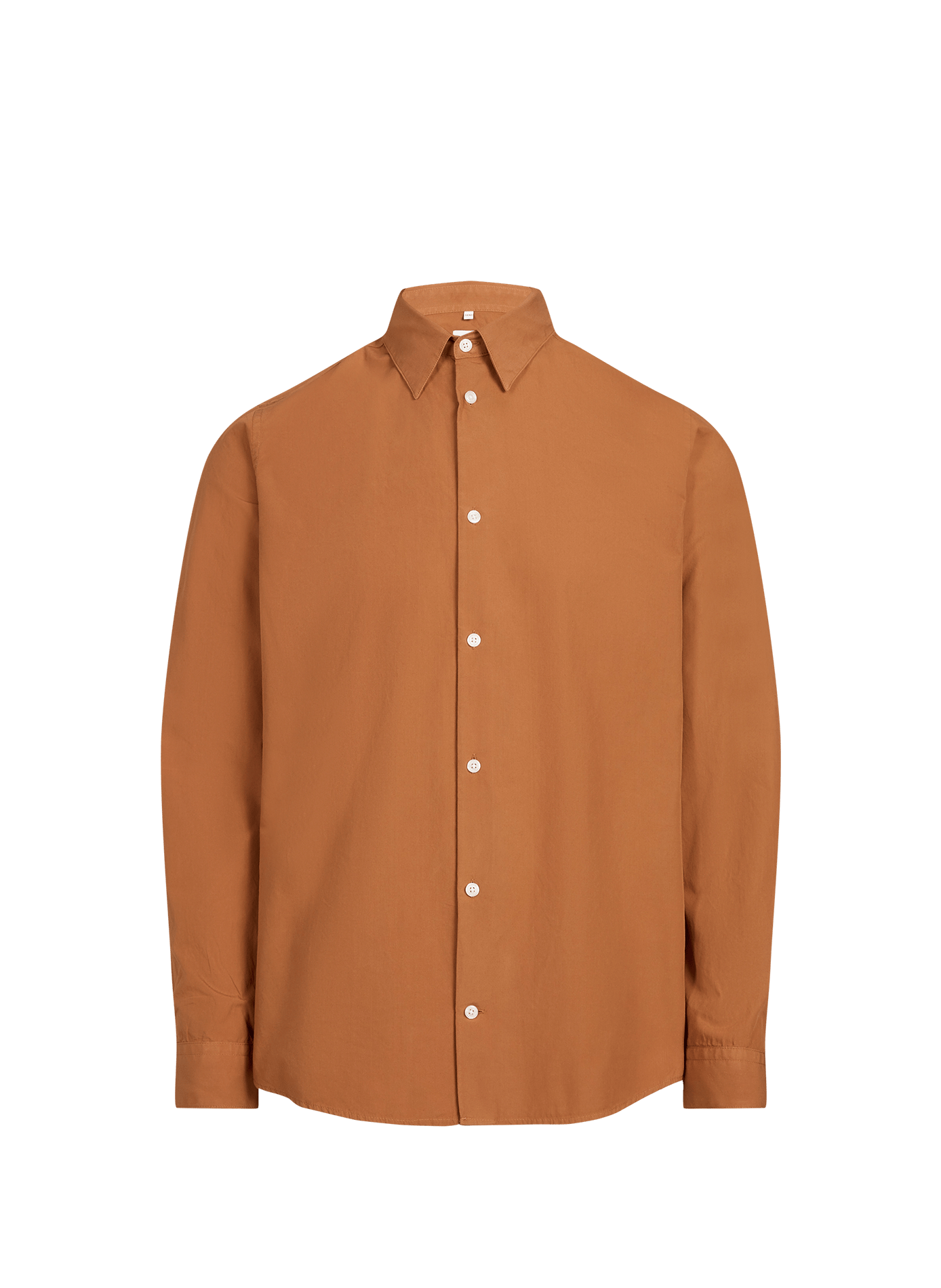 Chemise droite col classique en coton HOTTON-S Ocre